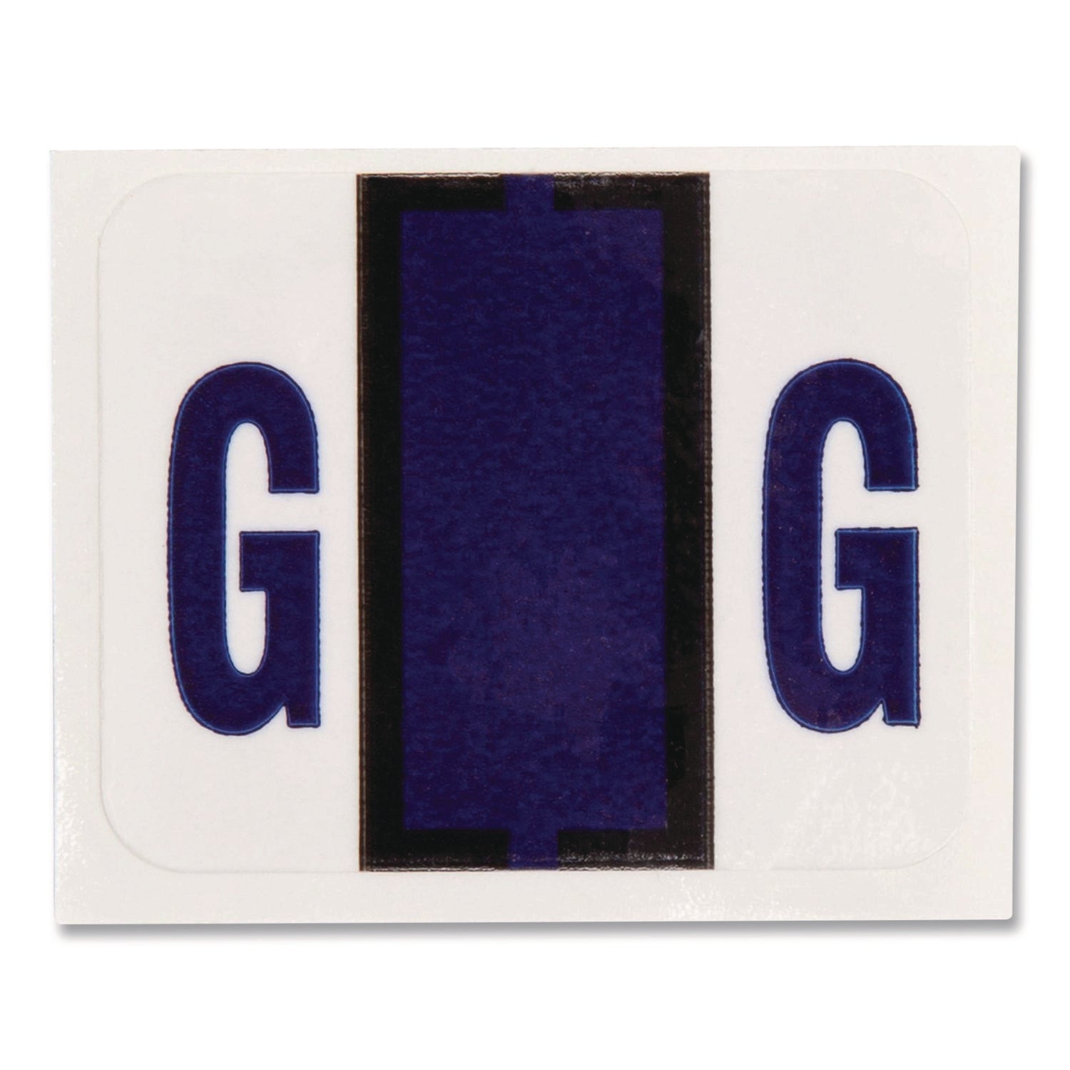 A-Z Color-Coded End Tab Filing Labels, G, 1 X 1.25, White, 500/roll