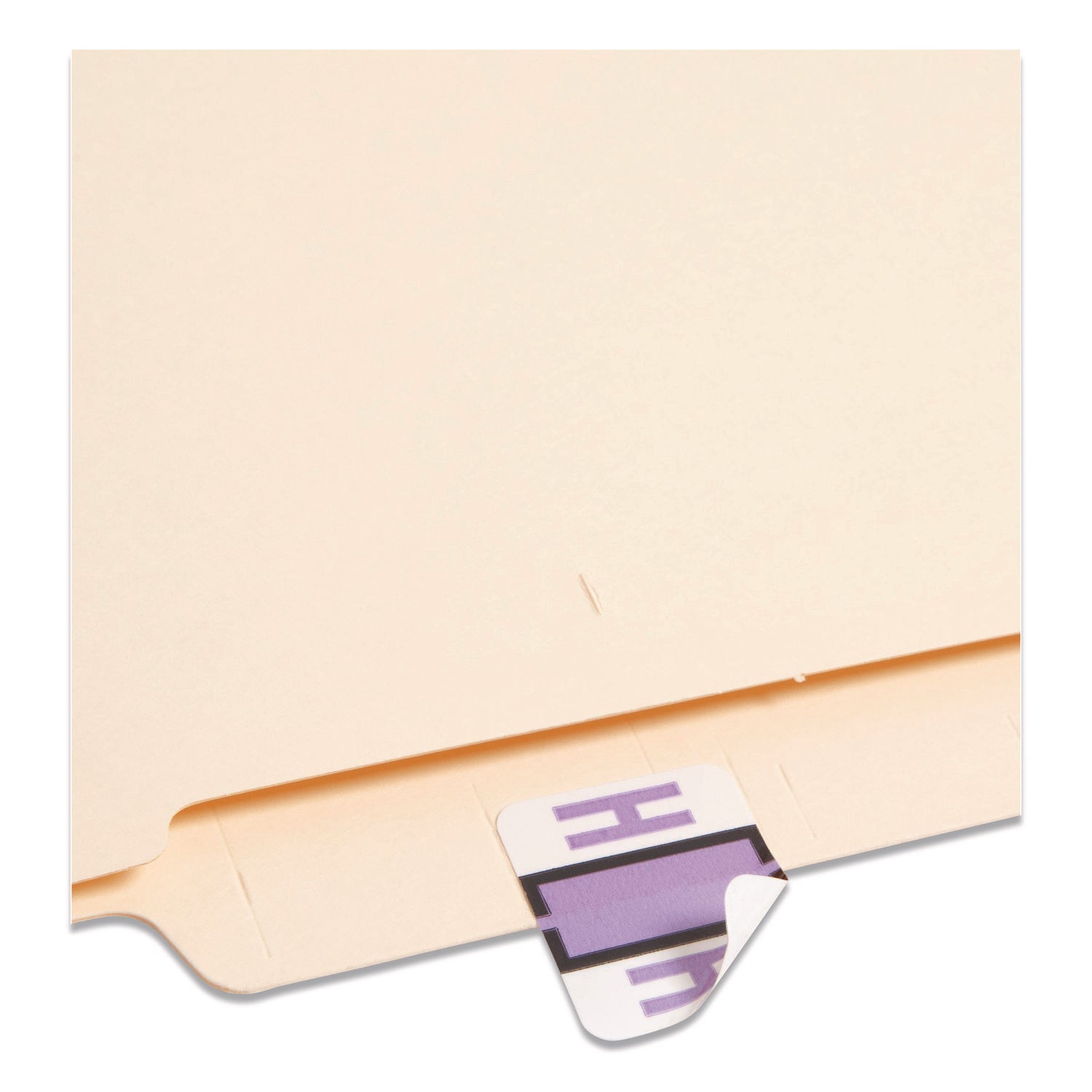 Smead BCCR Bar-Style Color-Coded Labels - H - x 1 1/4" Width x 1" Length - Lavender - Laminated - 1 Roll