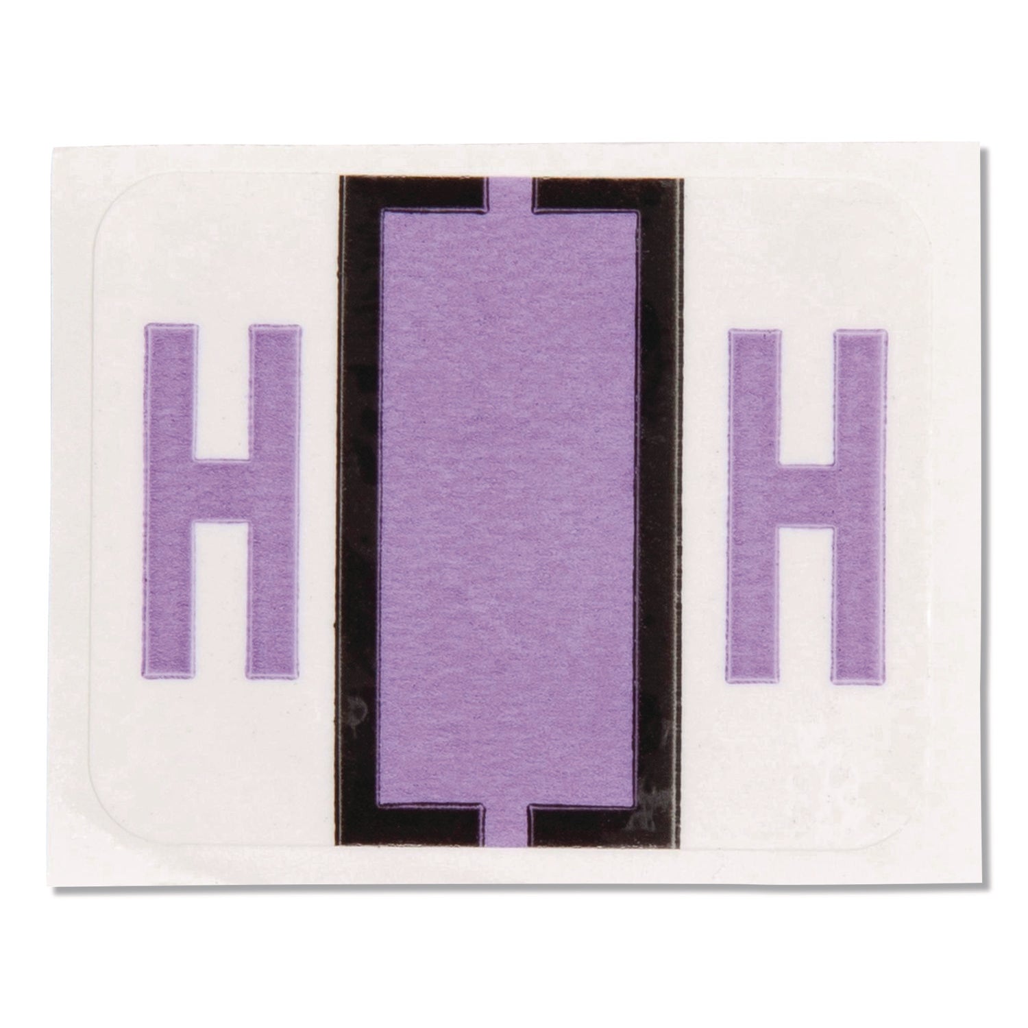 Smead BCCR Bar-Style Color-Coded Labels - H - x 1 1/4" Width x 1" Length - Lavender - Laminated - 1 Roll