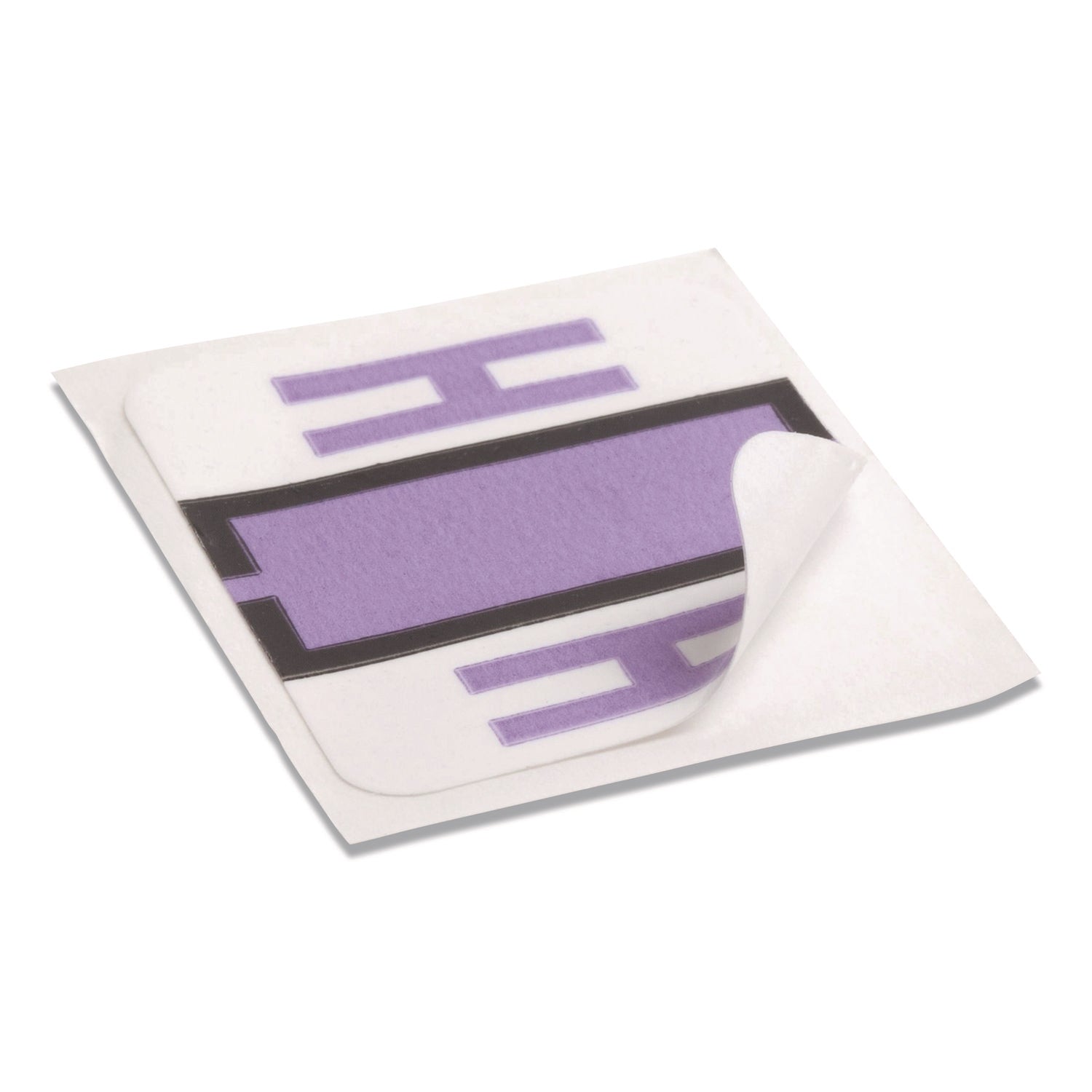 Smead BCCR Bar-Style Color-Coded Labels - H - x 1 1/4" Width x 1" Length - Lavender - Laminated - 1 Roll