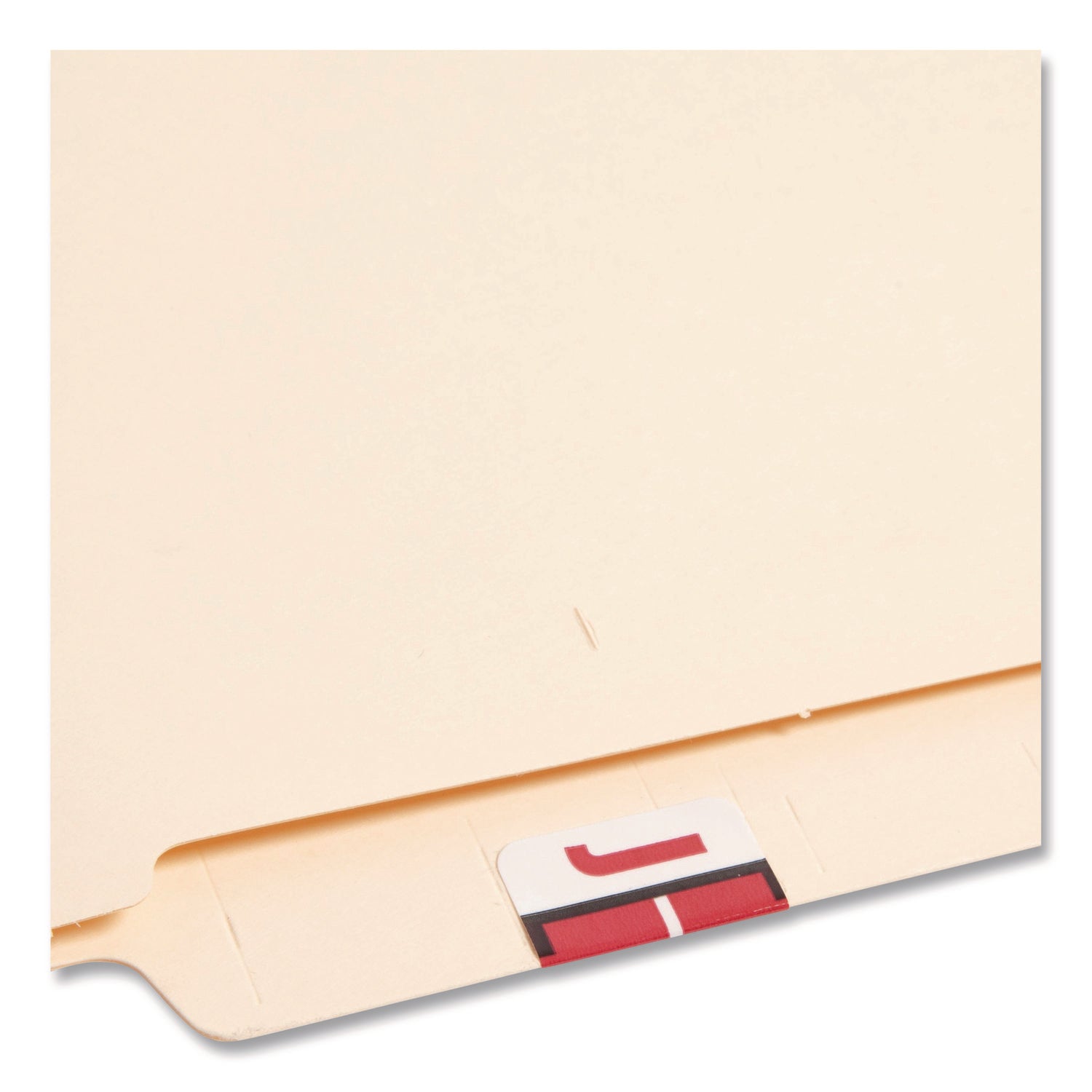 A-Z Color-Coded End Tab Filing Labels, J, 1 X 1.25, White, 500/roll