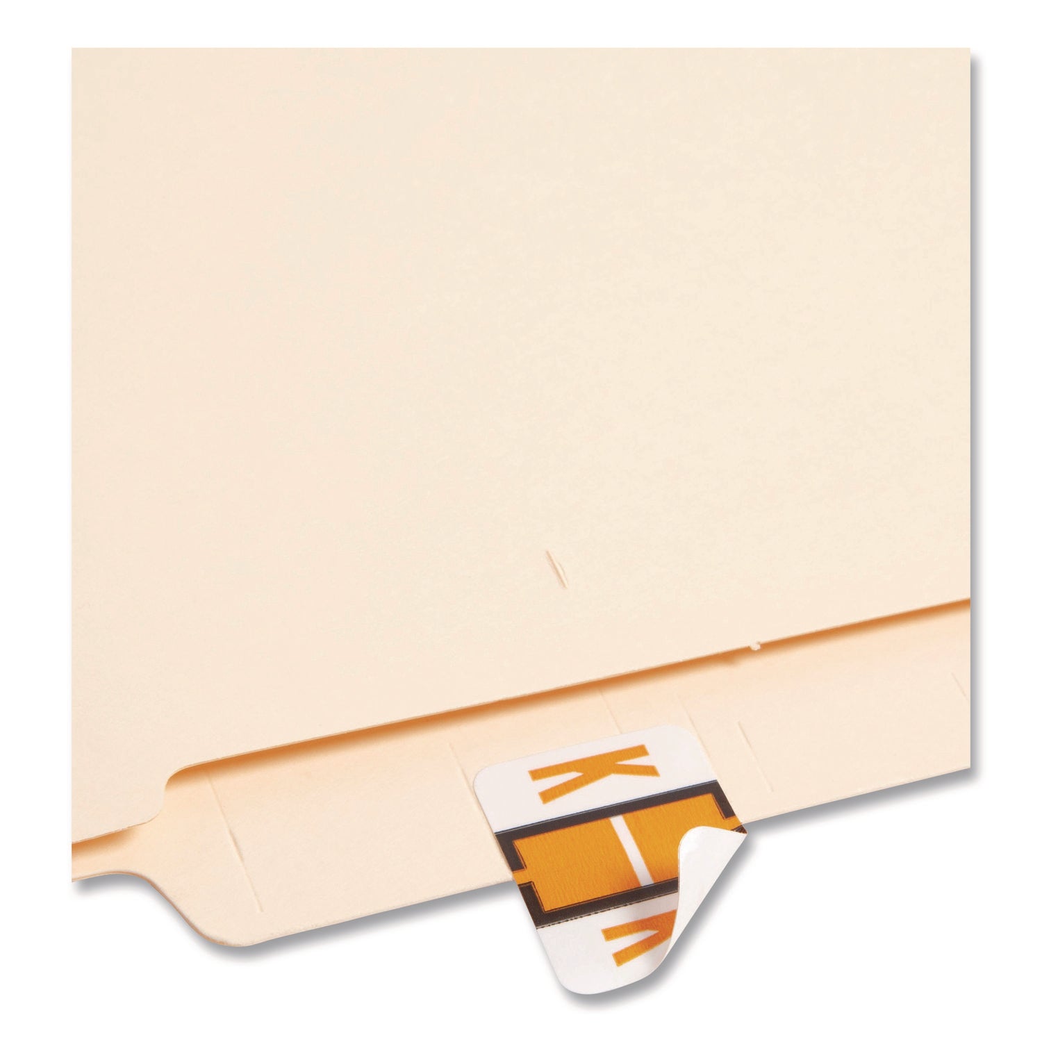 A-Z Color-Coded End Tab Filing Labels, K, 1 X 1.25, White, 500/roll