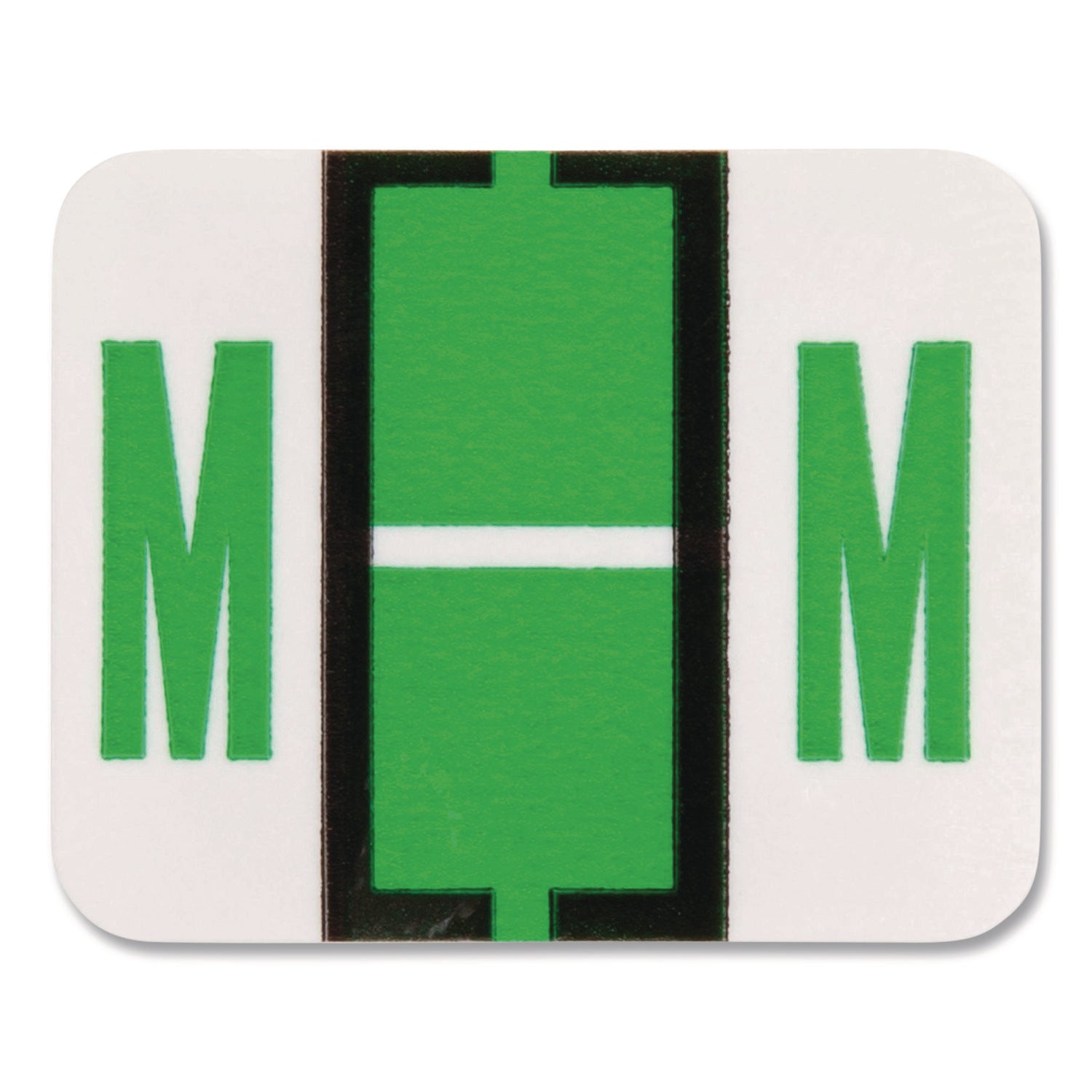 Smead BCCR Bar-Style Color-Coded Labels - M - x 1 1/4" Width x 1" Length - Light Green - Laminated - 1 Roll