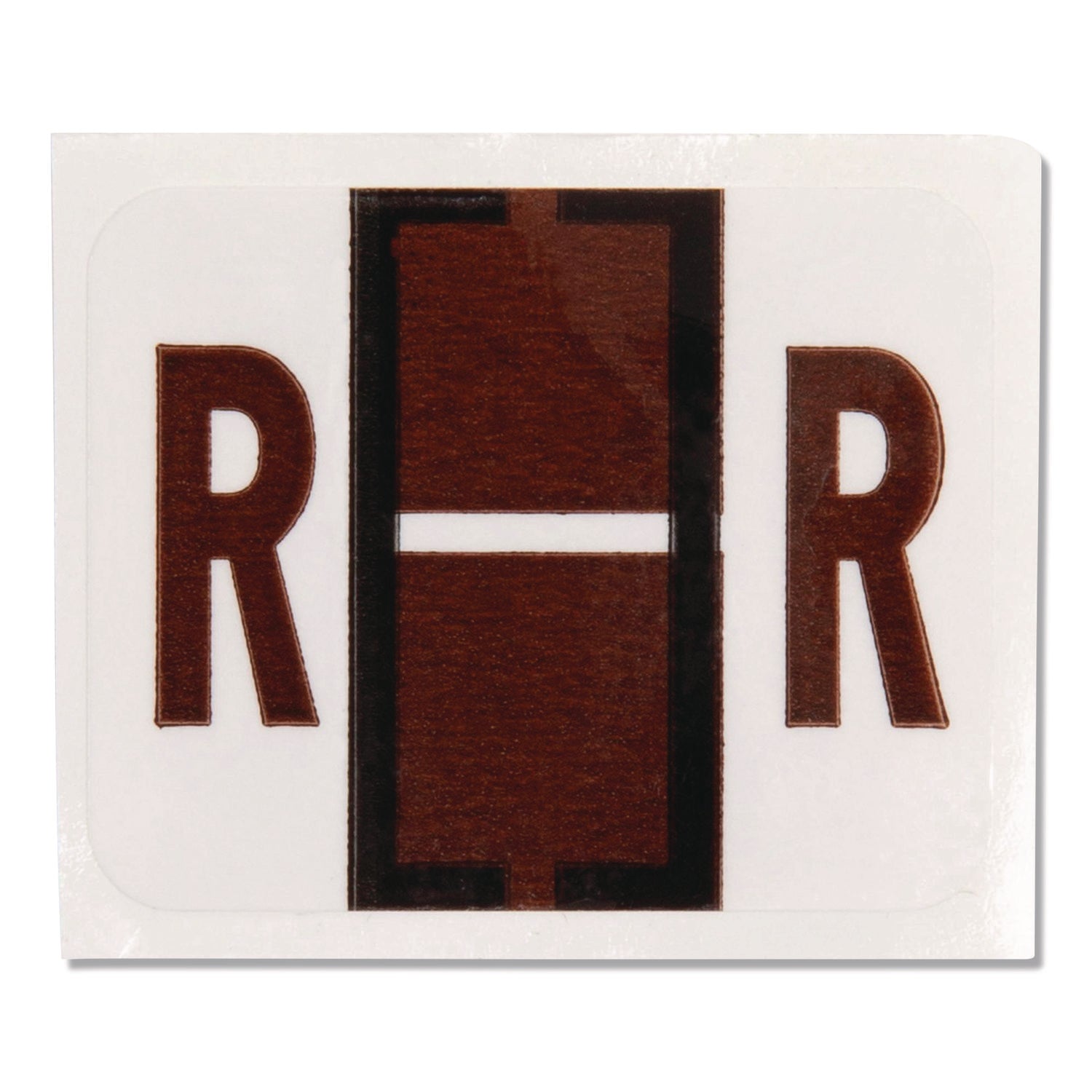 Smead BCCR Bar-Style Color-Coded Labels - R - x 1 1/4" Width x 1" Length - Brown - Laminated - 1 Roll