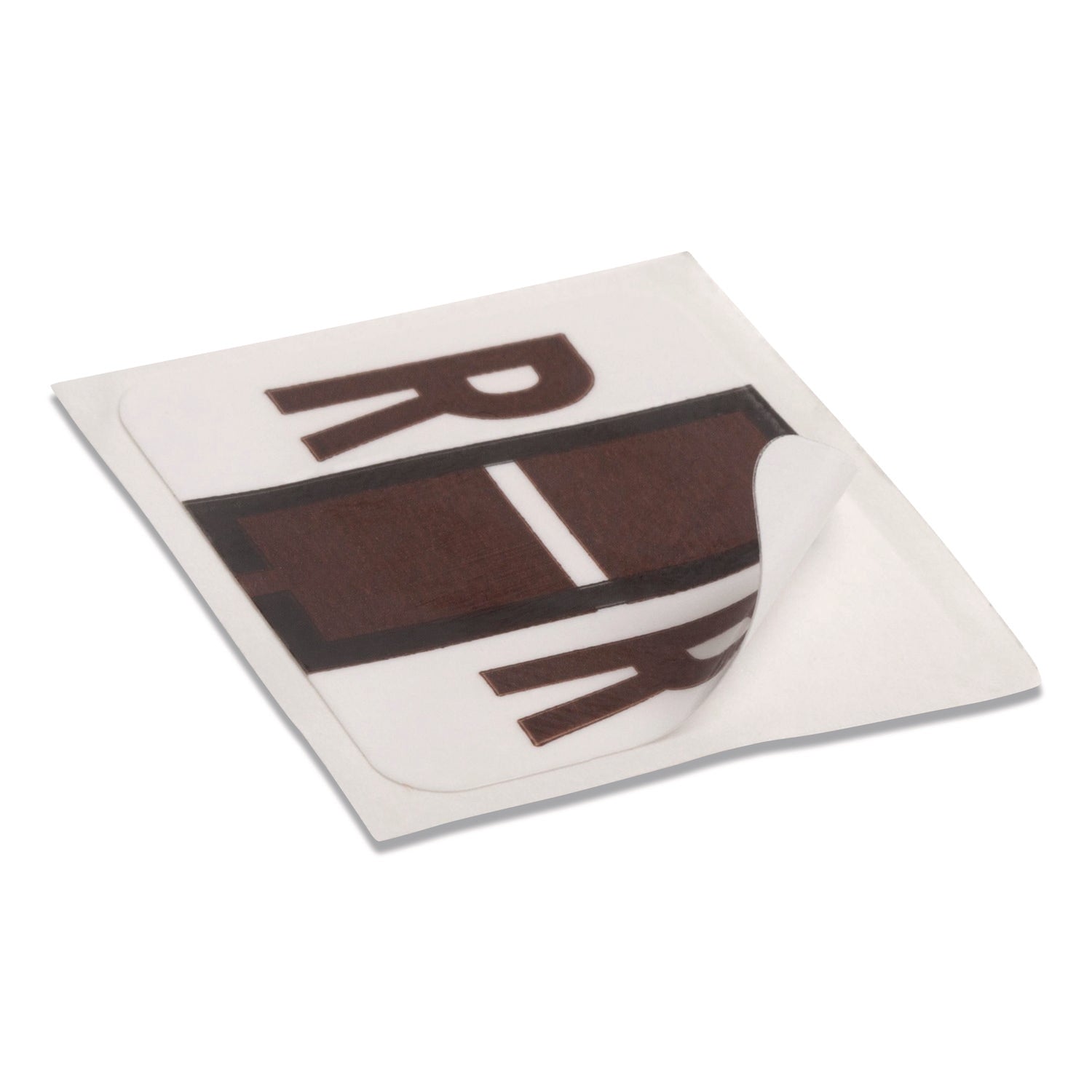 Smead BCCR Bar-Style Color-Coded Labels - R - x 1 1/4" Width x 1" Length - Brown - Laminated - 1 Roll
