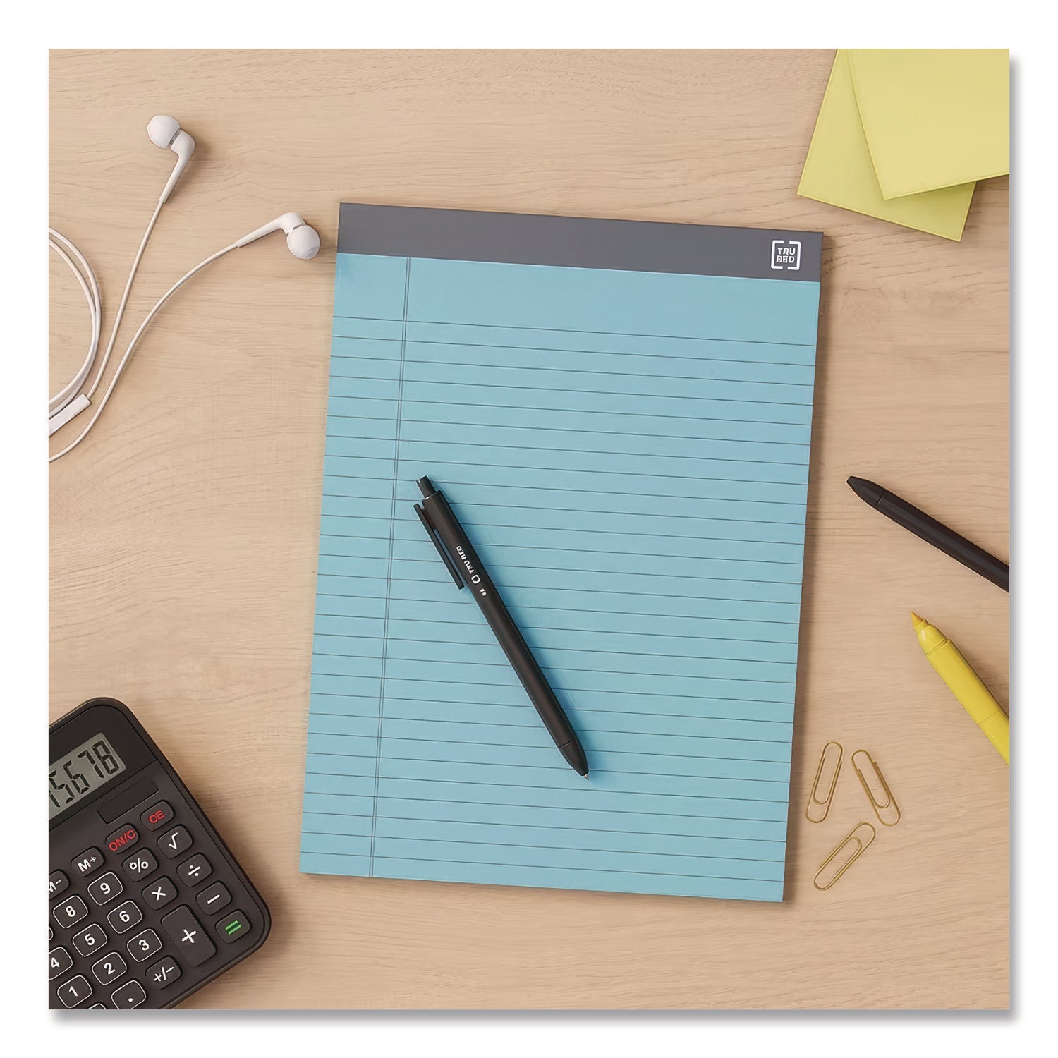 Notepads, Wide/legal Rule, 50 Assorted Pastel-Color 8.5 X 11.75 Sheets, 6/pack