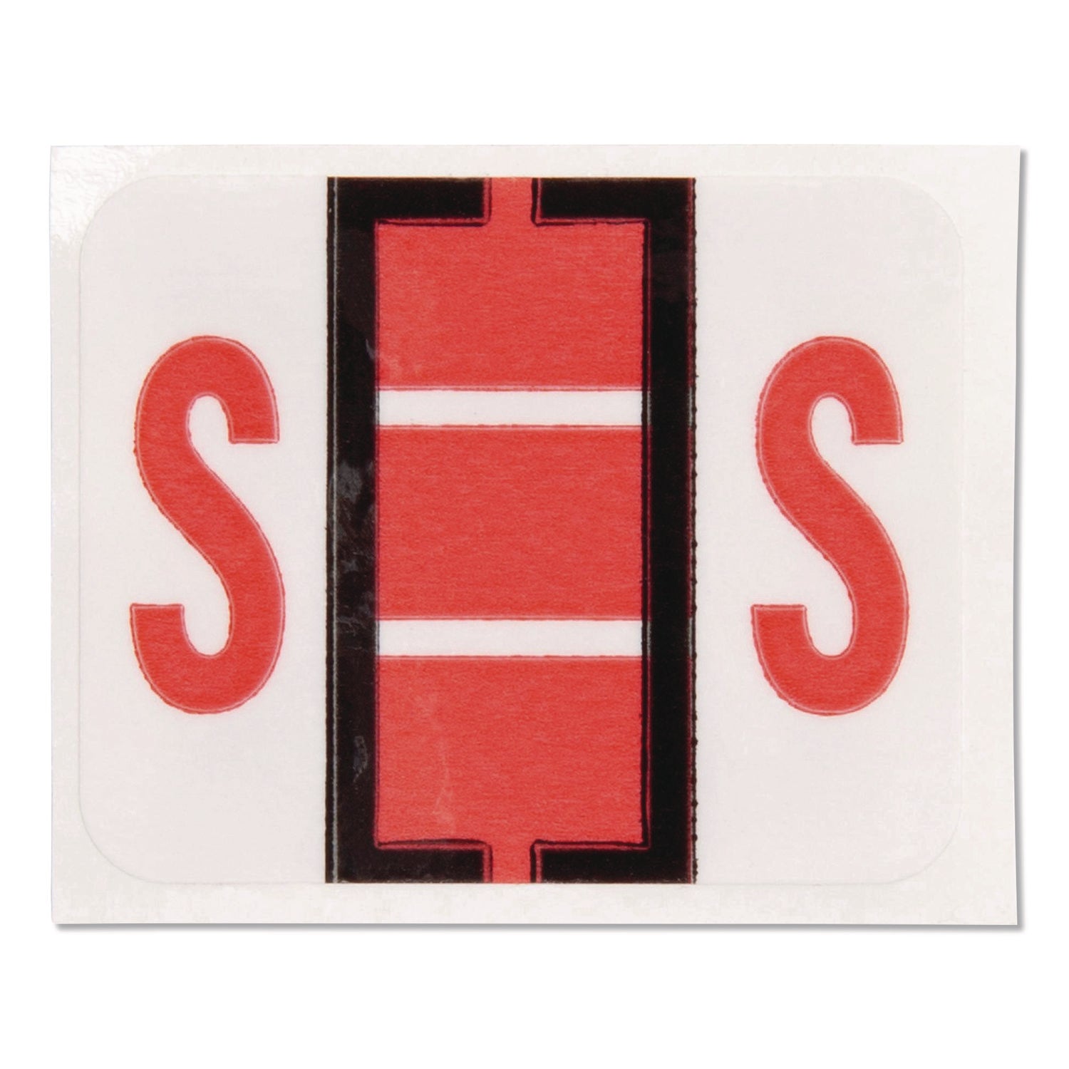 Smead BCCR Bar-Style Color-Coded Labels - S - x 1 1/4" Width x 1" Length - Pink - Laminated - 1 Roll