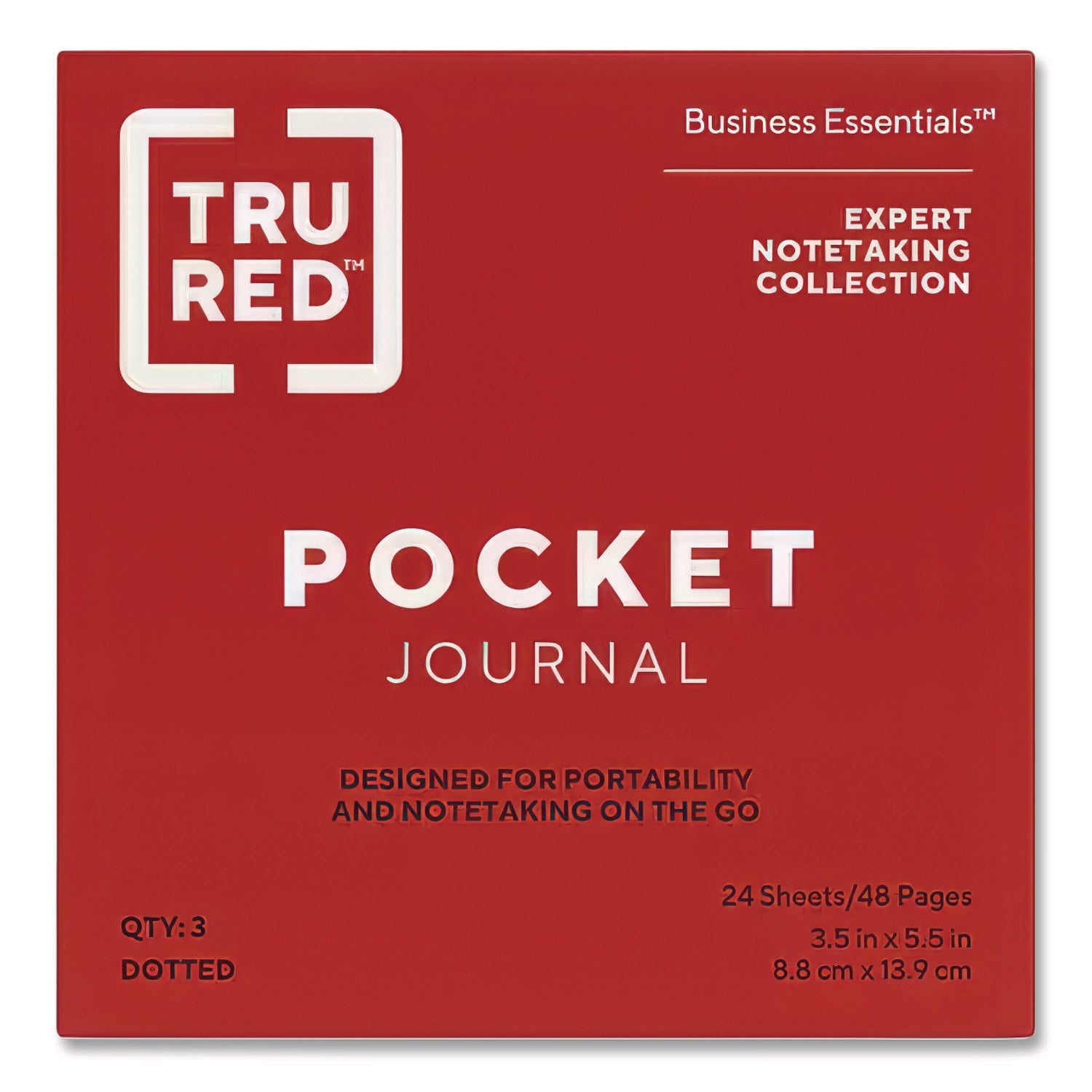 Pocket Journal, 1-Subject, Dotted Rule, Assorted Cover Colors, (48) 5.5 x 3.5 Sheets, 3/Pack