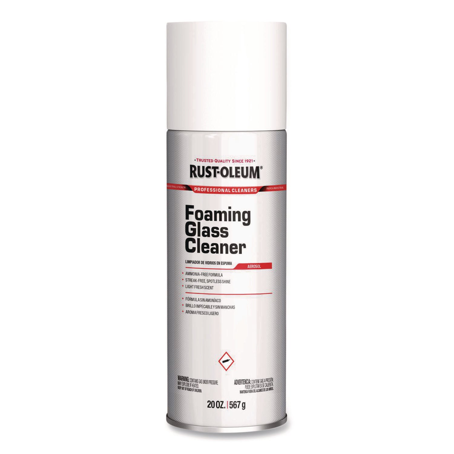 For Multi Surface - Ready-To-Use - Aerosol - 20 fl oz (0.6 quart) - Light Fresh Scent - Recommended For: Fingerprint Remover, Dirt Remover, Grease Remover, Smudge Remover, Soil Remover - Streak-free, Ammonia-free - Clear - 1 Each