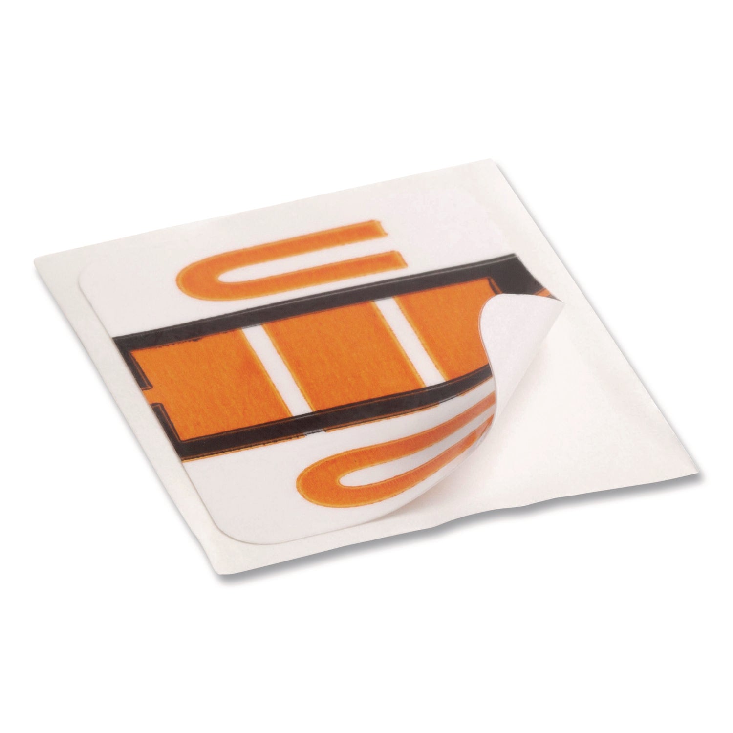 Smead BCCR Bar-Style Color-Coded Labels - U - x 1 1/4" Width x 1" Length - Light Orange - Laminated - 1 Roll