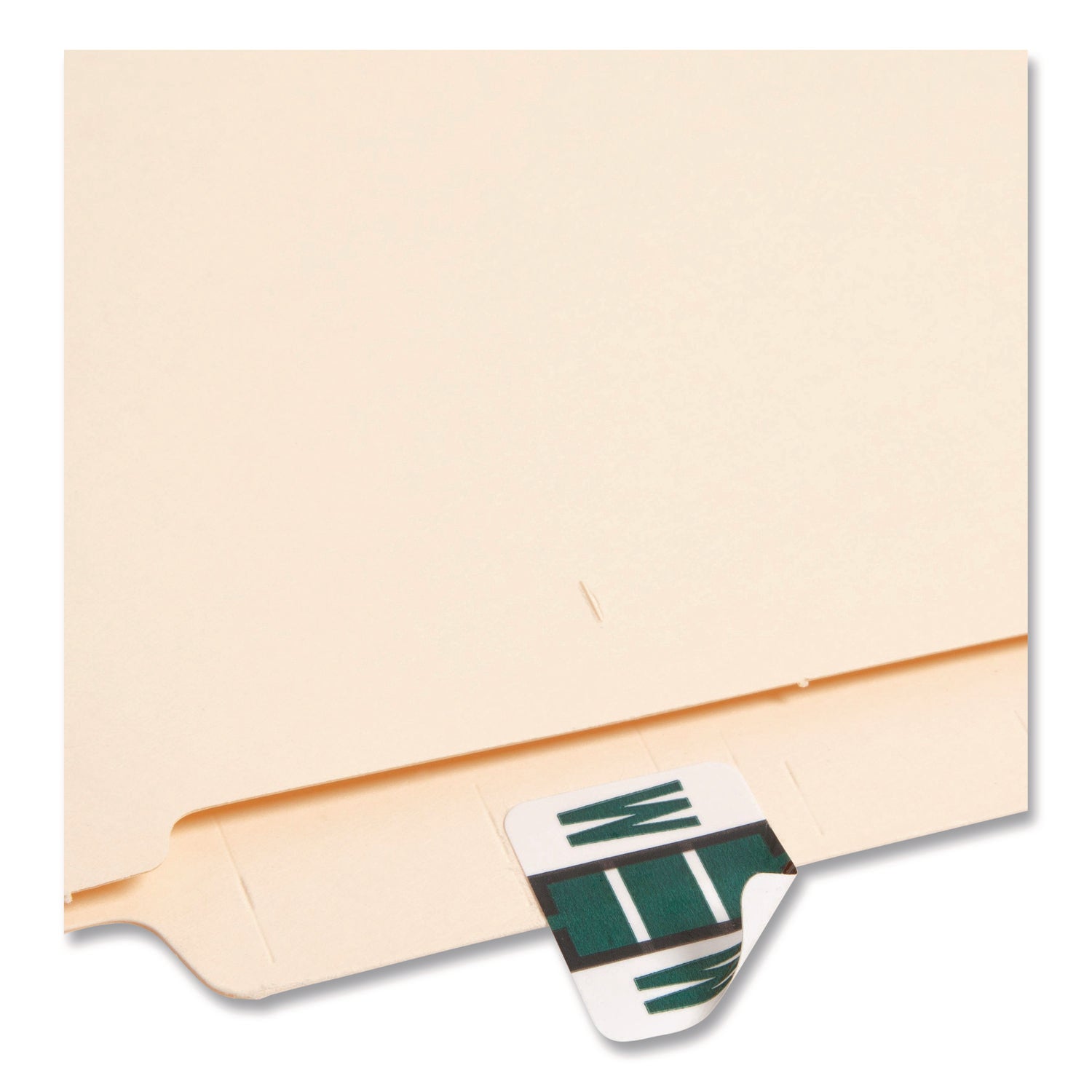 A-Z Color-Coded End Tab Filing Labels, W, 1 X 1.25, White, 500/roll