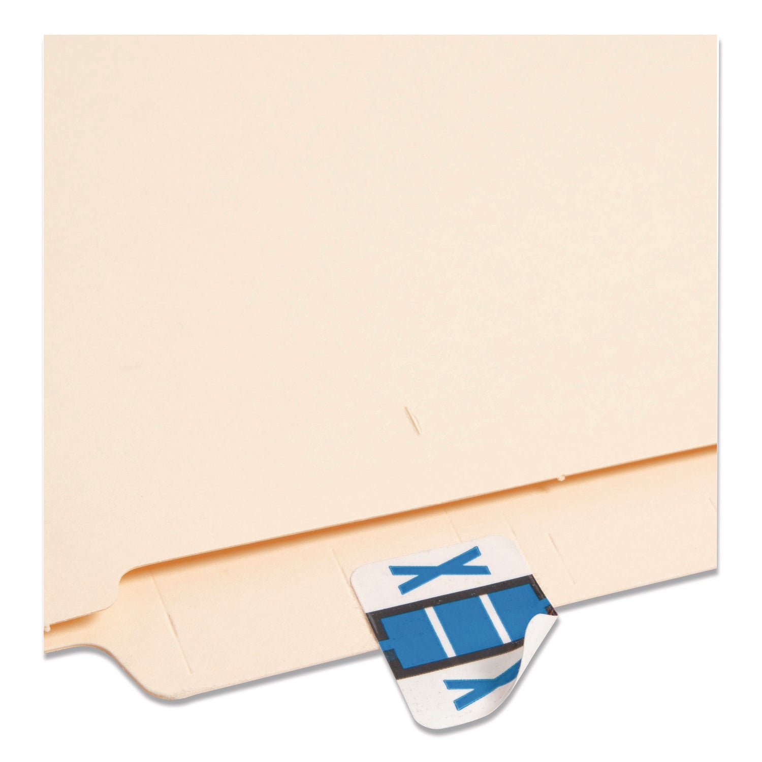 Smead BCCR Bar-Style Color-Coded Labels - X - x 1 1/4" Width x 1" Length - Blue - Laminated - 1 Roll