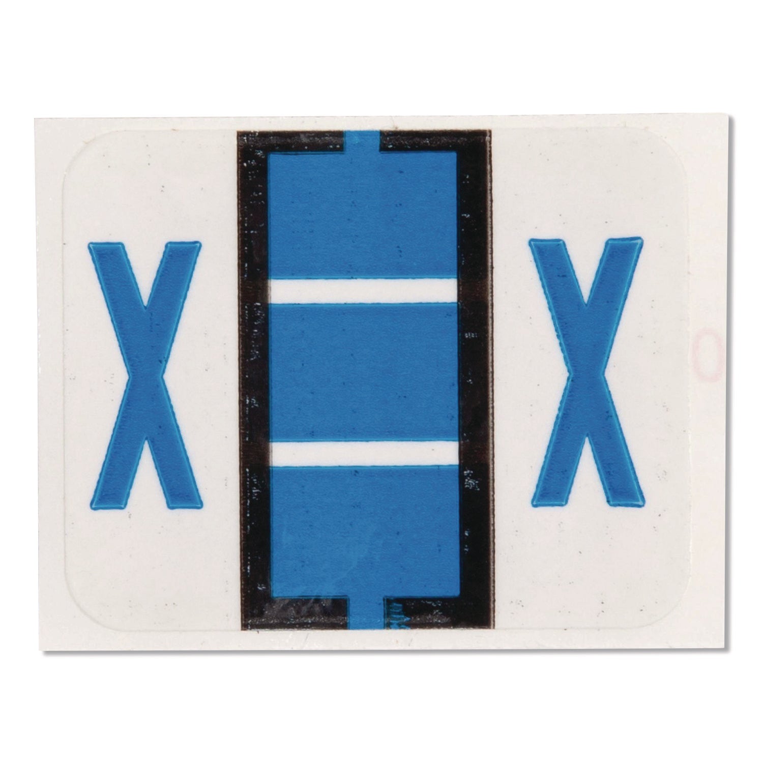 Smead BCCR Bar-Style Color-Coded Labels - X - x 1 1/4" Width x 1" Length - Blue - Laminated - 1 Roll