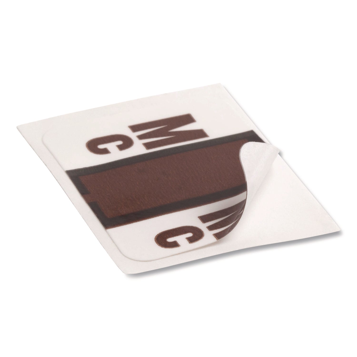 Smead BCCR Bar-Style Color-Coded Labels - Alphabet, MC - x 1 1/4" Width x 1" Length - Brown - Laminated - 1 Roll