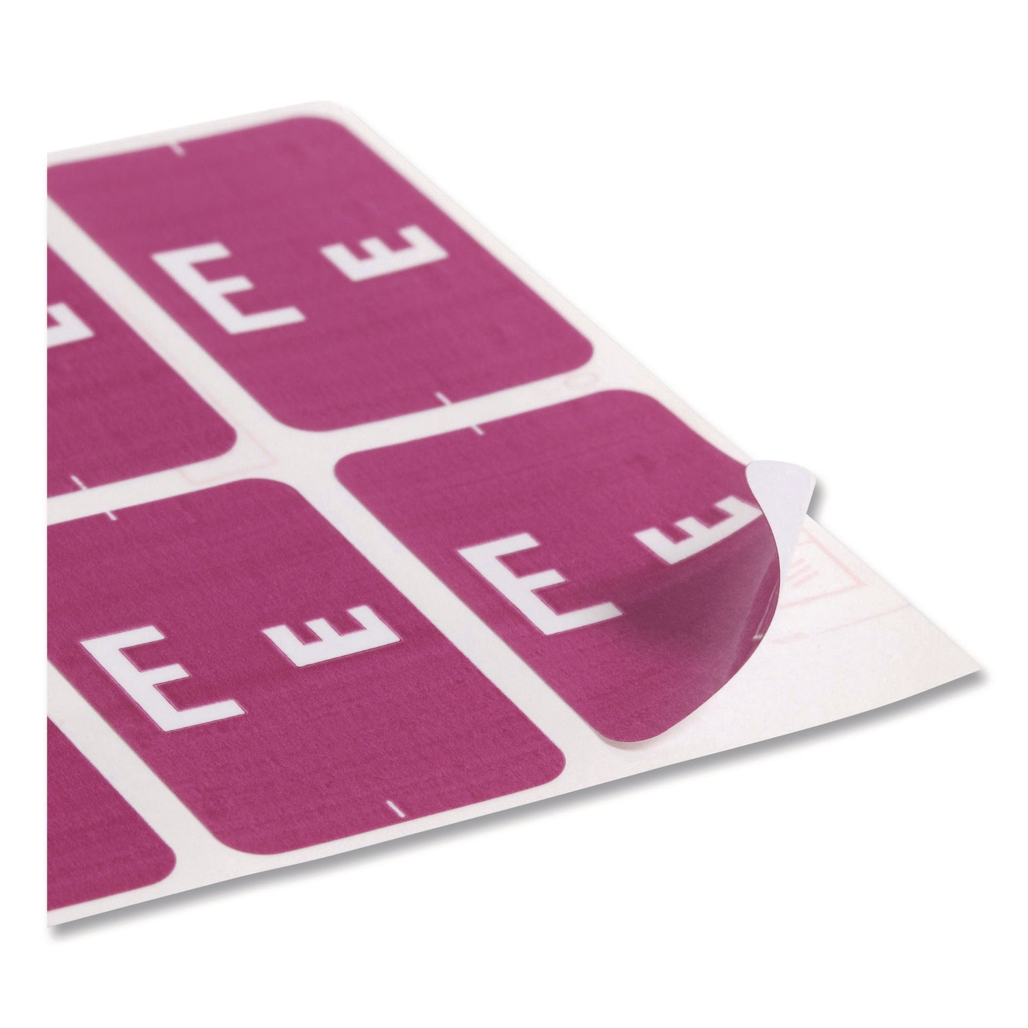 Smead AlphaZ ACCS Color-Coded Labels - E - x 1" Width x 1 5/8" Length - Purple - Laminated - 10 / Sheet - 1 Pack