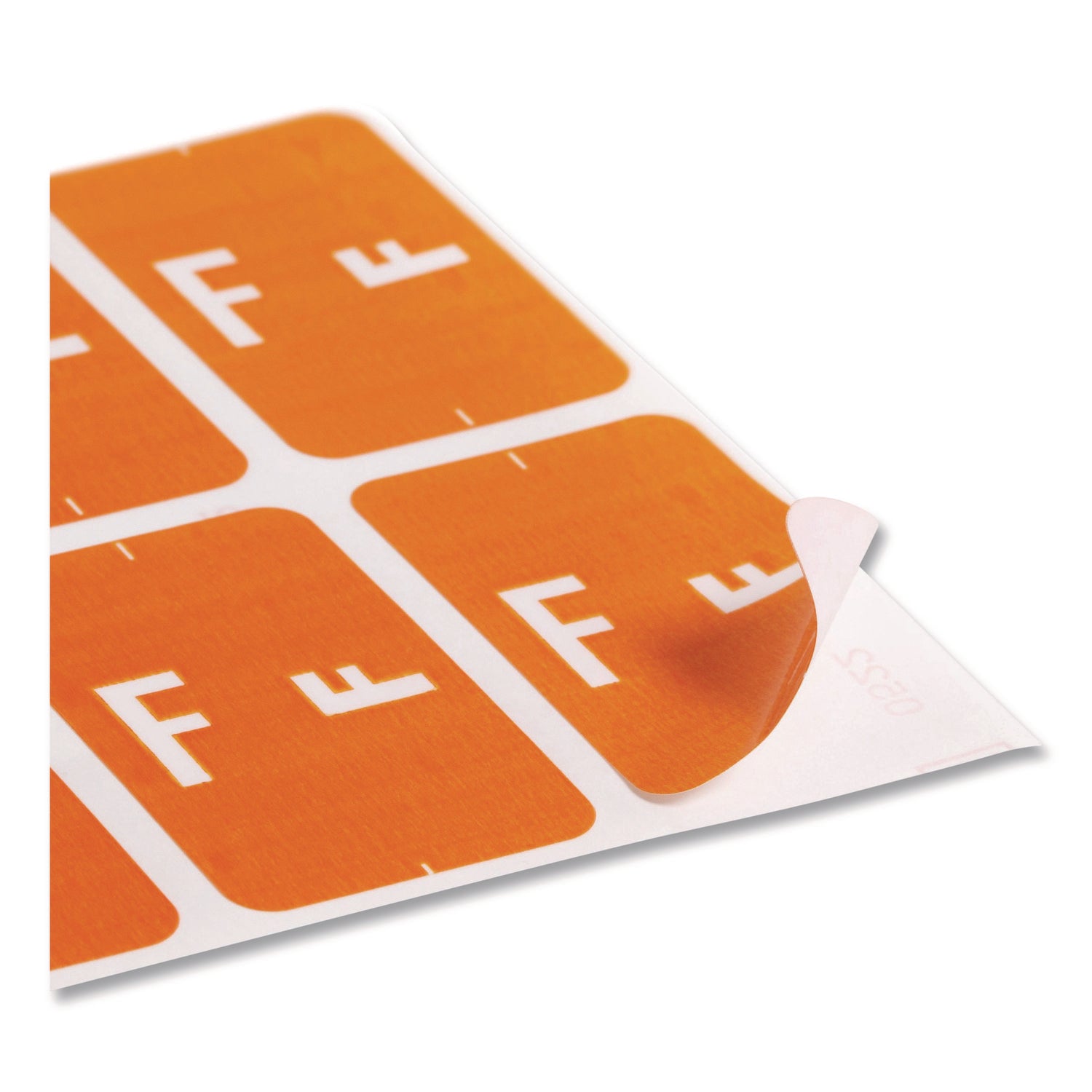 Smead AlphaZ ACCS Color-Coded Labels - F - x 1" Width x 1 5/8" Length - Orange - Laminated - 10 / Sheet - 1 Pack