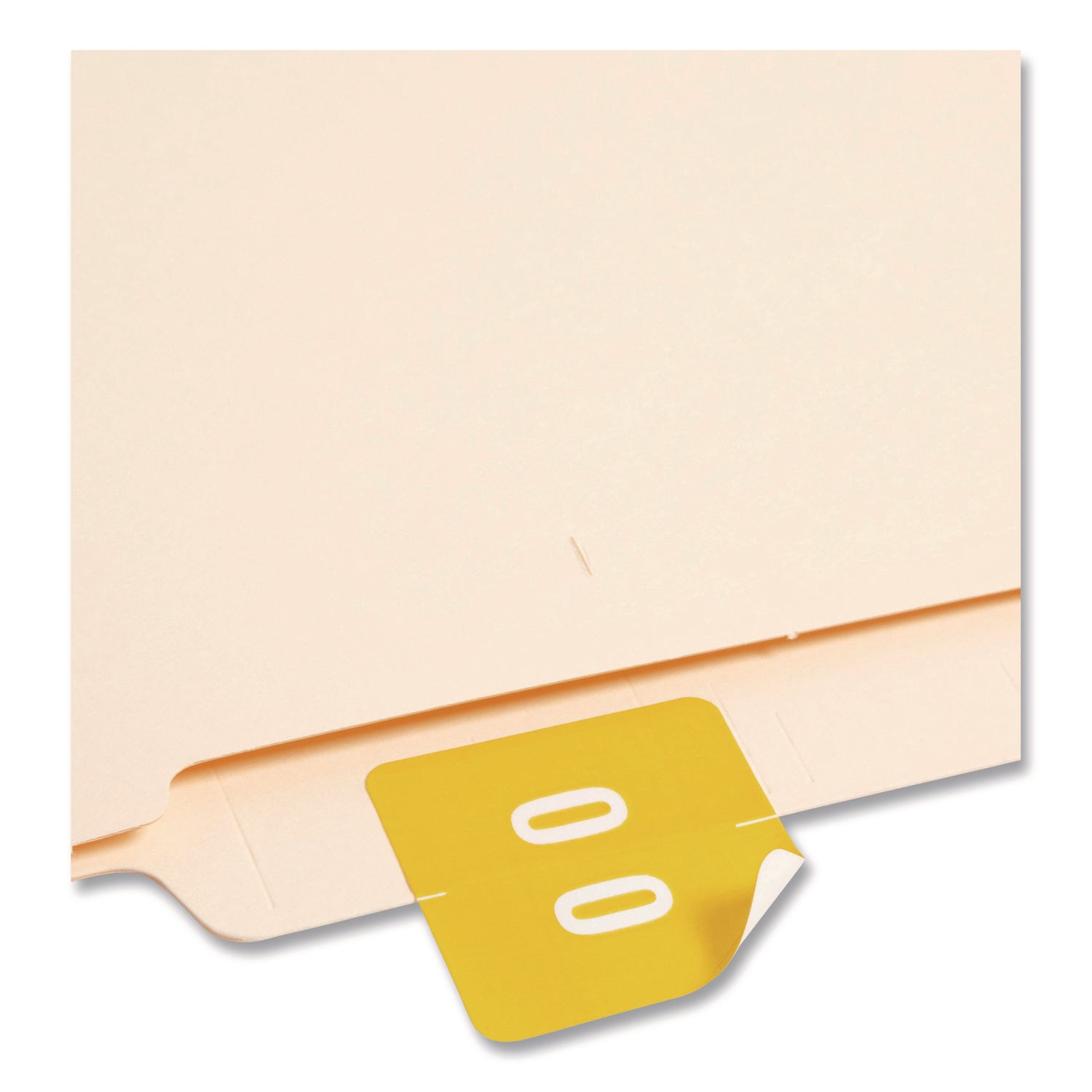 Smead DCC Color-Coded Numeric Labels - 0 - x 1 1/2" Width x 1 1/2" Length - Yellow - Laminated - 250 / Roll