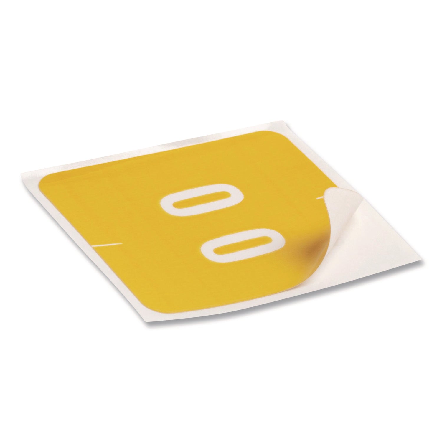Smead DCC Color-Coded Numeric Labels - 0 - x 1 1/2" Width x 1 1/2" Length - Yellow - Laminated - 250 / Roll