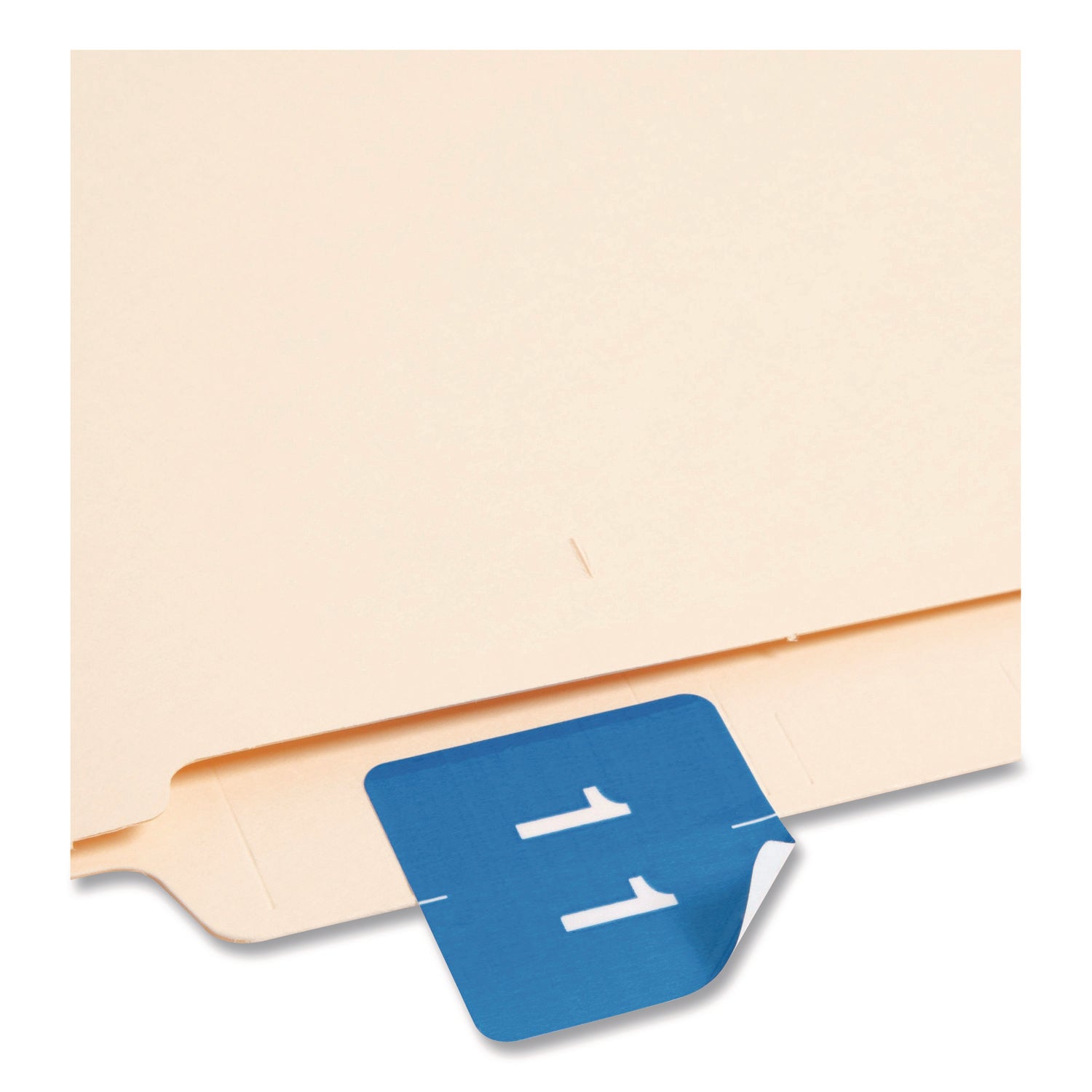 Smead DCC Color-Coded Numeric Labels - 1 - x 1 1/2" Width x 1 1/2" Length - Light Blue - Laminated - 250 / Roll