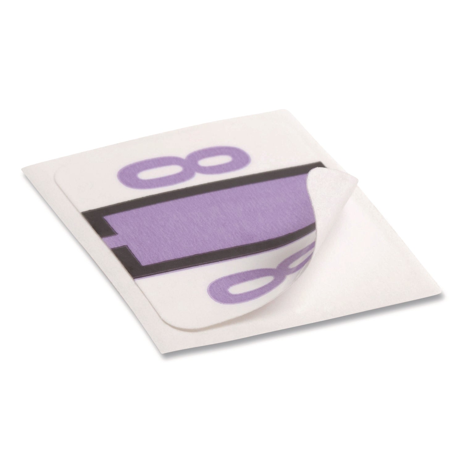 Smead BCCRN Bar-Style Color-Coded Labels - 8 - x 1 1/4" Width x 1" Length - Lavender - Laminated - 500 / Roll