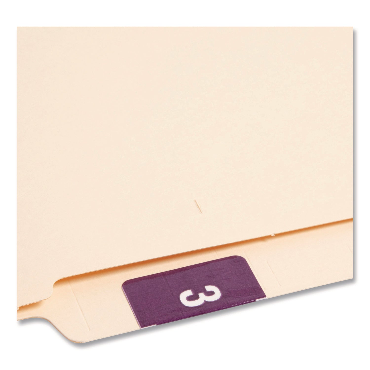 Smead DCC Color-Coded Numeric Labels - 3 - x 1 1/2" Width x 1 1/2" Length - Purple - Laminated - 250 / Roll