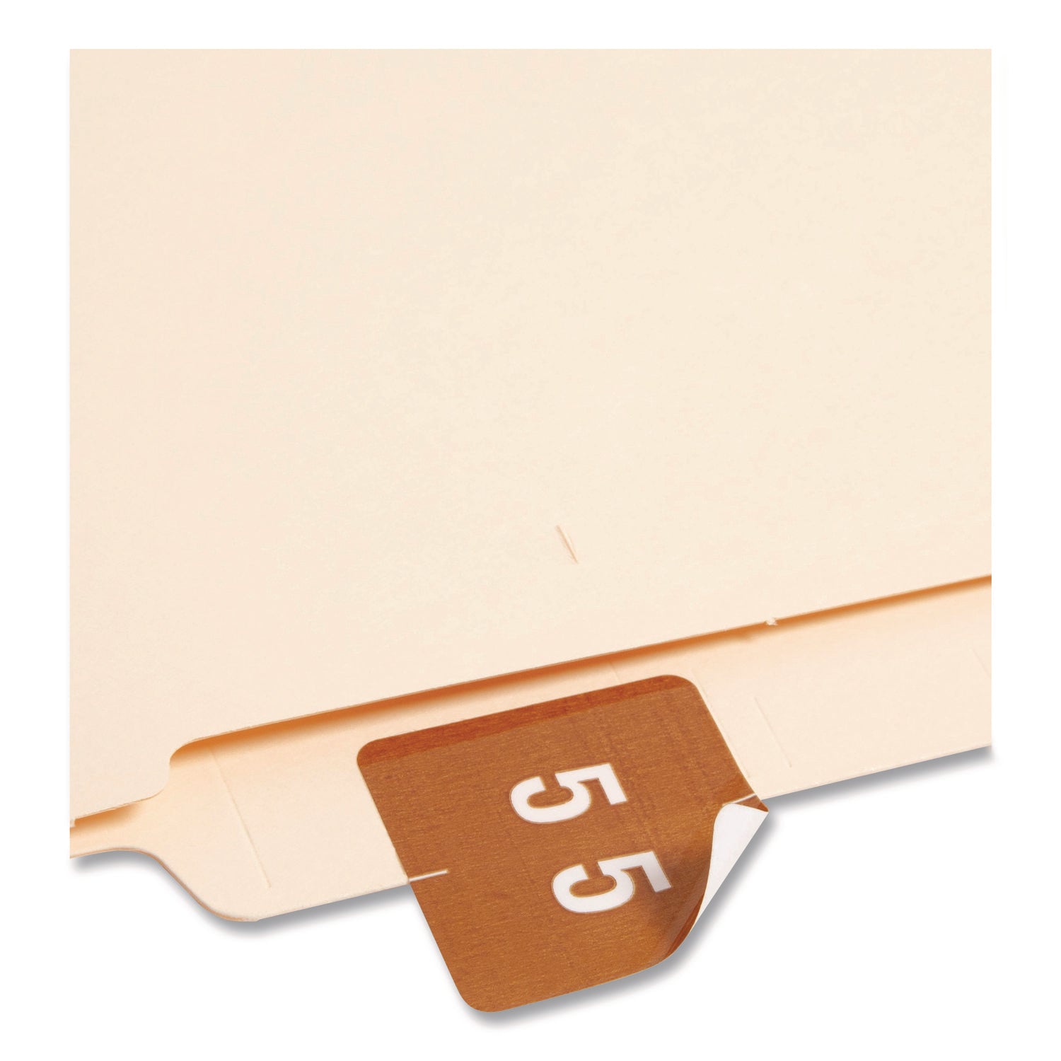 Smead DCC Color-Coded Numeric Labels - 5 - x 1 1/2" Width x 1 1/2" Length - Brown - Laminated - 250 / Roll