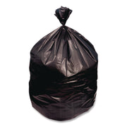 High-Density Waste Can Liners, 33 gal, 16 mic, 33 x 40, Black, Roll, 250/Carton