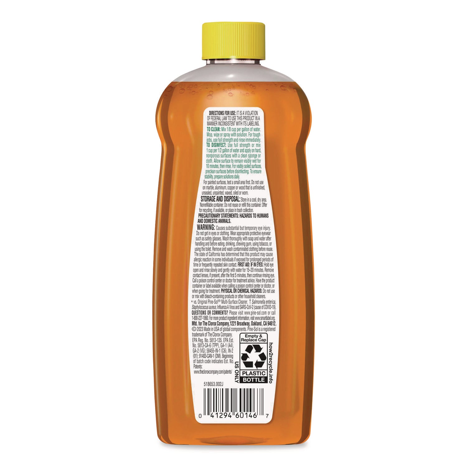 Multi-Surface Cleaner Disinfectant Concentrated, Pine Scent, 14 oz Bottle