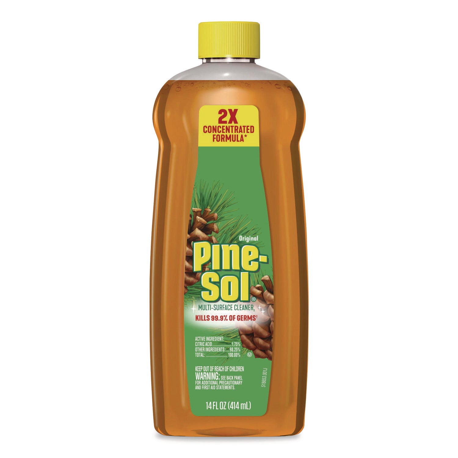 Multi-Surface Cleaner Disinfectant Concentrated, Pine Scent, 14 oz Bottle