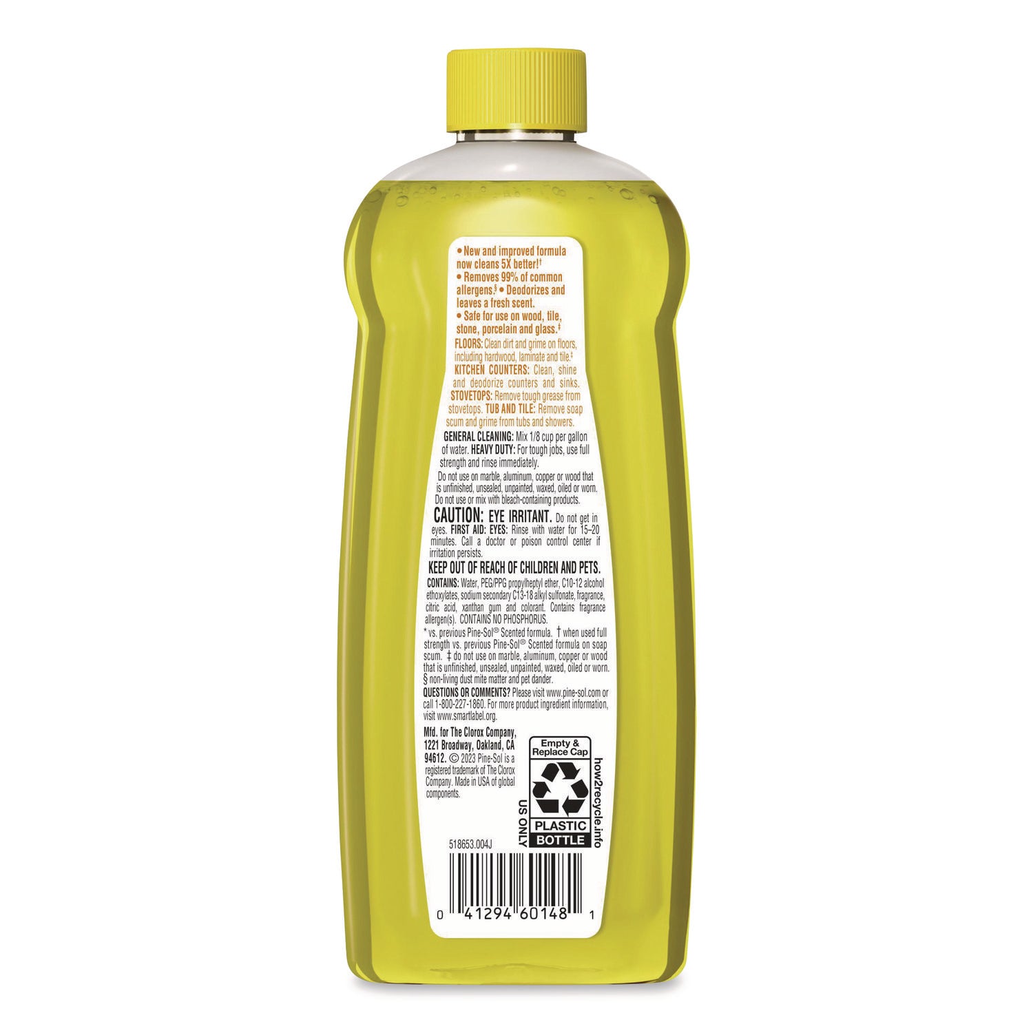 Multi-Surface Cleaner Concentrated, Lemon Fresh Scent, 14 oz Bottle, 12/Carton