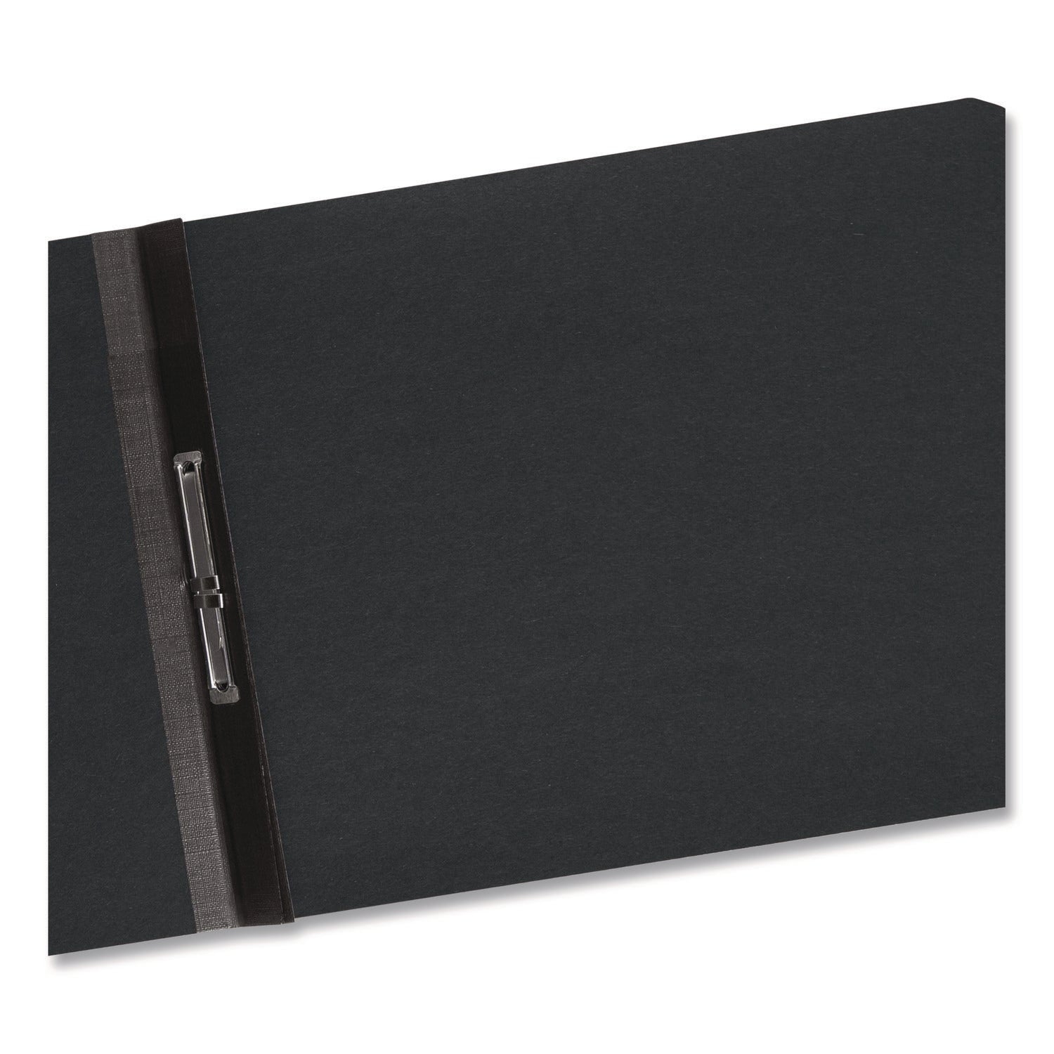 Smead Premium Pressboard Letter Fastener Folder, 8.5" x 11", 2" Expansion, 1 Fastener, 25 pt. Black Pressboard, Reinforced Hinge, Heavy Duty, Moisture & Stain Resistant, Rounded Corner, 100% Recycled, 1 Each