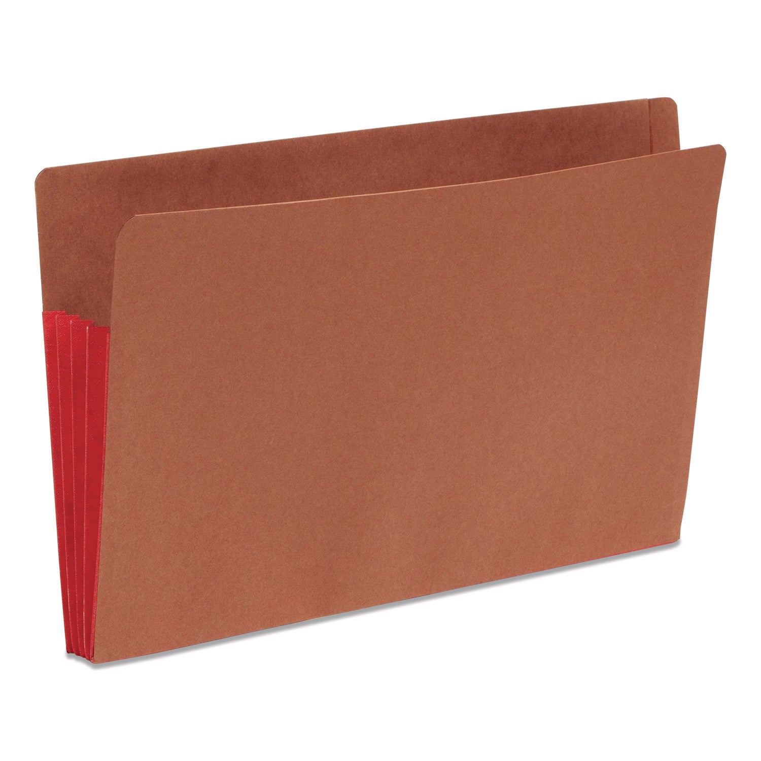 Smead TUFF Pocket Straight Tab Cut Legal Recycled File Pocket - 8 1/2" x 14" - 3 1/2" Expansion - 1 Pocket(s) - End Tab Location - Top Tab Position - 12.5 pt. - 2 Plys - Redrope - Red - Tear Resistant - 30% Recycled - 10 / Box