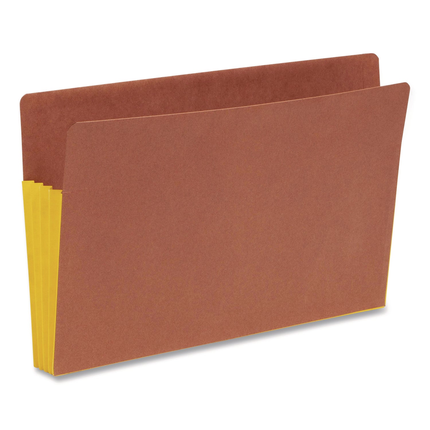 Smead TUFF Pocket Straight Tab Cut Legal Recycled File Pocket - 8 1/2" x 14" - 3 1/2" Expansion - 1 Pocket(s) - Top Tab Location - 12.5 pt. - 2 Plys - Redrope - Yellow - Tear Resistant - 30% Recycled - 1 / Pack