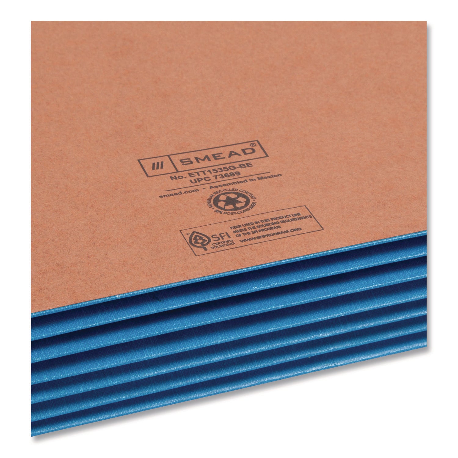 8 1/2" x 11" - 5 1/4" Expansion - 2 Plys - Redrope - Blue - Closed Sides, Reinforced Tab, Reinforced Gusset, Tear Proof - 30% Paper Recycled - 10 / Box