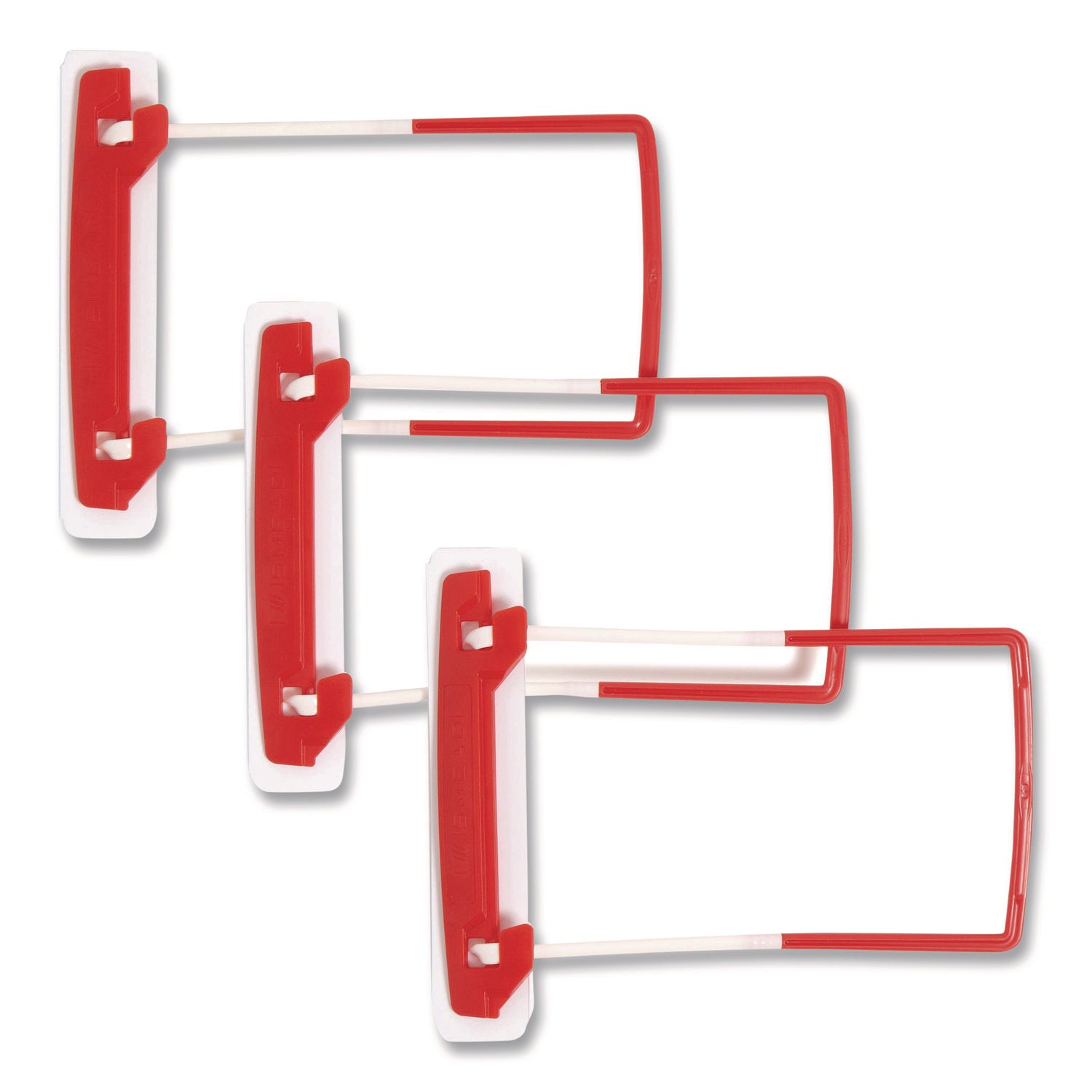 2" Size Capacity - for Folder - Flexible, Heavy Duty, Self-adhesive, Acid-free - Red, White - Poly - 100 / Box