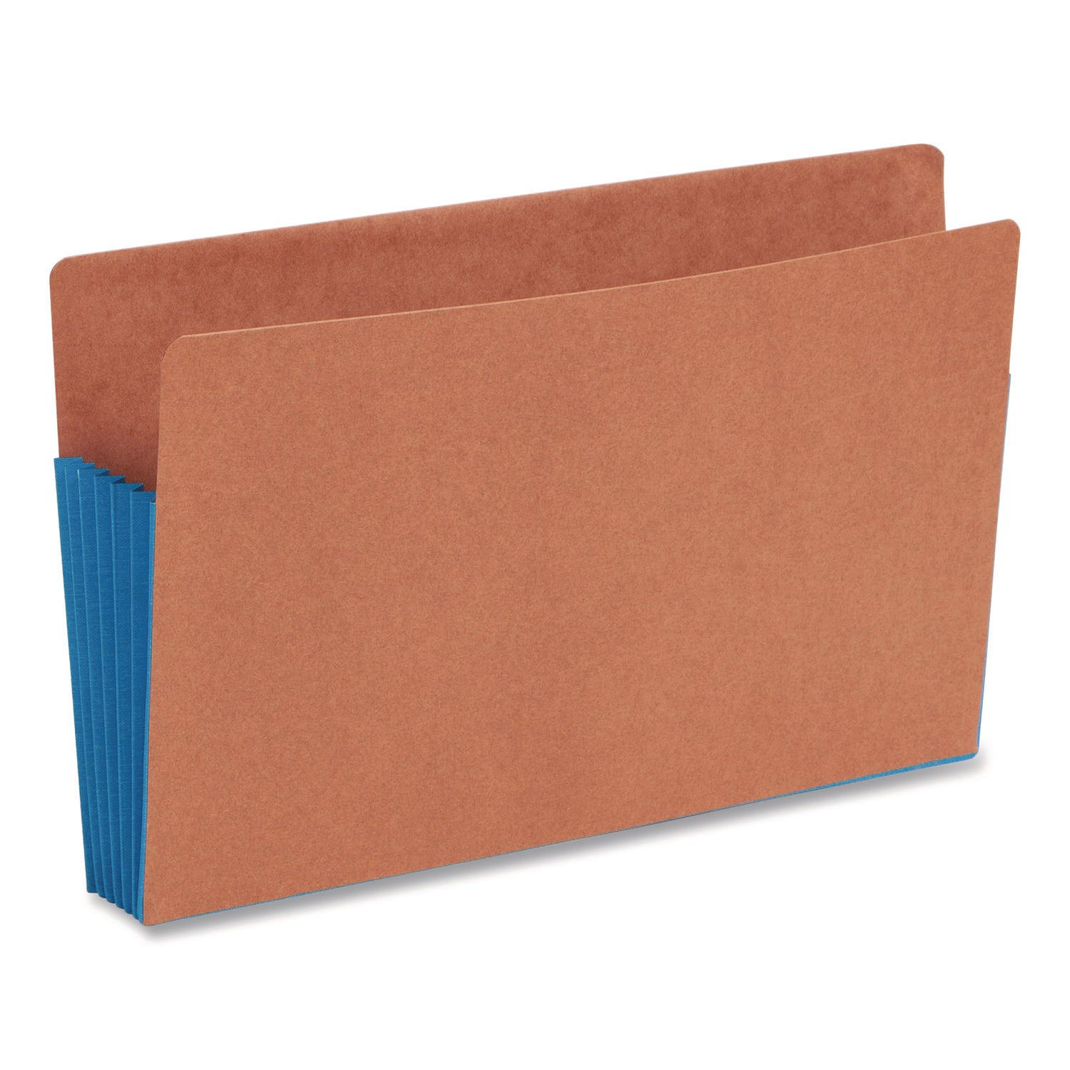 Smead Straight Tab Cut Legal Recycled File Pocket - 8 1/2" x 14" - 5 1/4" Expansion - 12.5 pt. - 2 Plys - Redrope - Blue - Embossed - 30% Recycled - 10 / Box