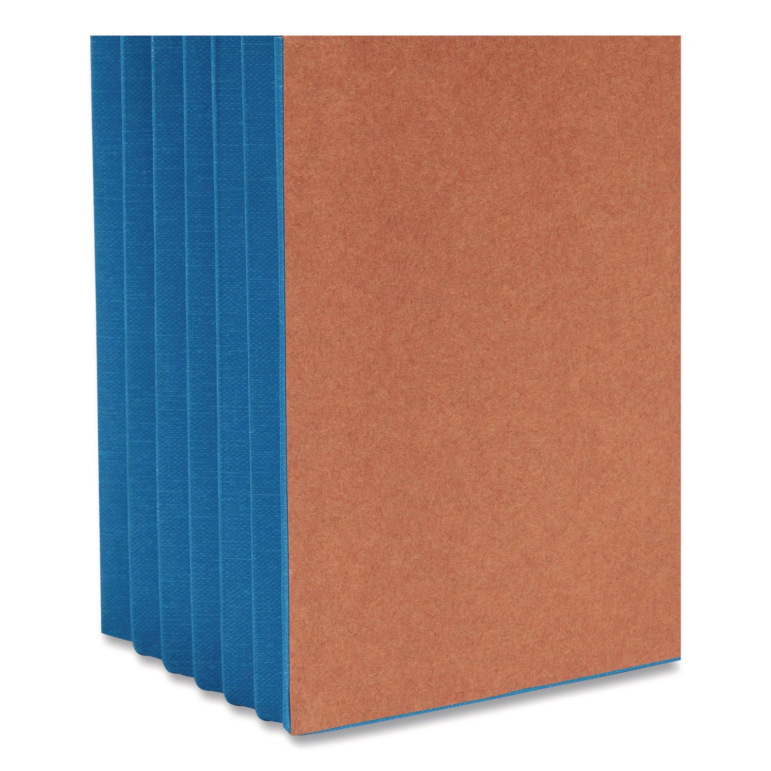 Smead Straight Tab Cut Legal Recycled File Pocket - 8 1/2" x 14" - 5 1/4" Expansion - 12.5 pt. - 2 Plys - Redrope - Blue - Embossed - 30% Recycled - 10 / Box