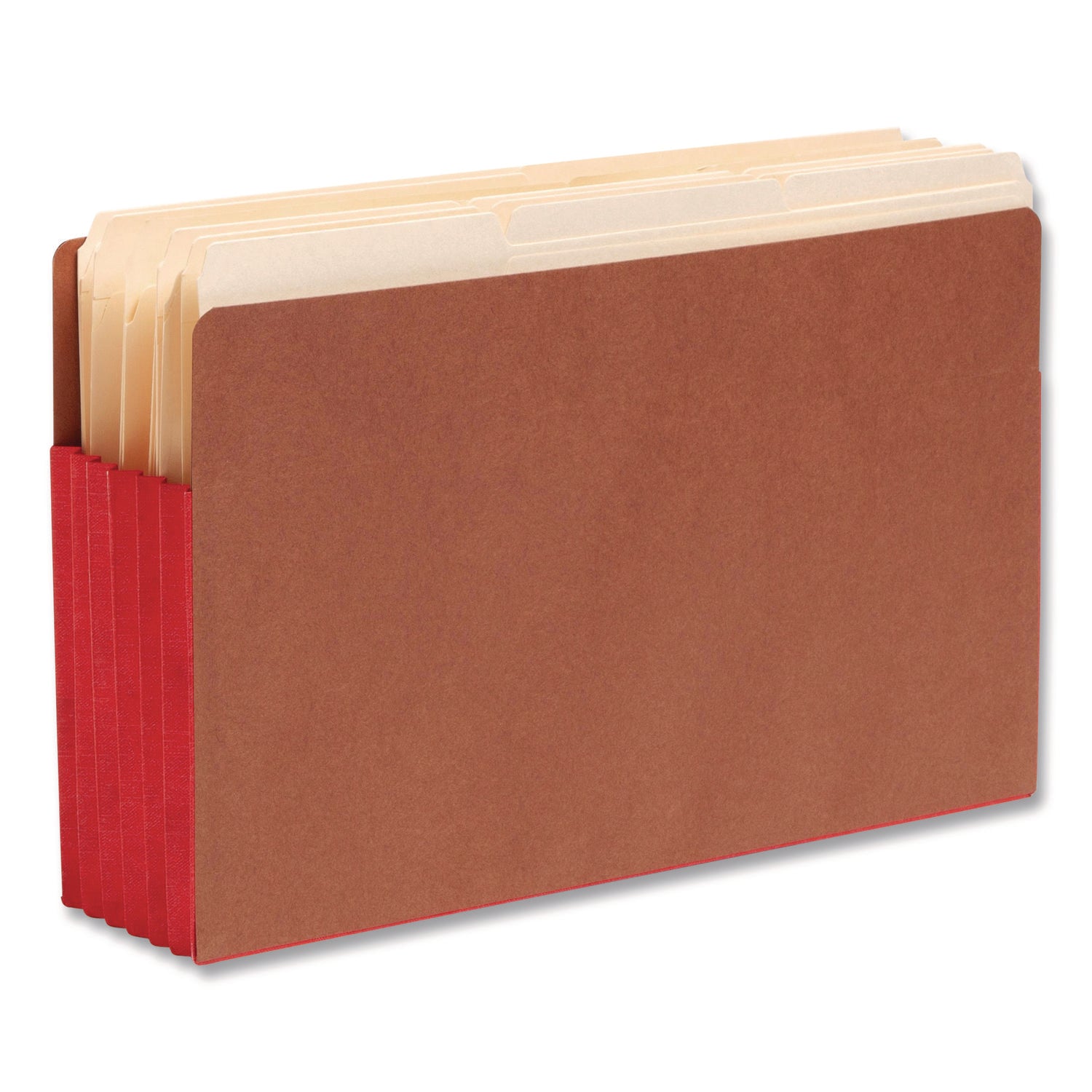 Smead TUFF Pocket Straight Tab Cut Legal Recycled File Pocket - 8 1/2" x 14" - 5 1/4" Expansion - 12.5 pt. - 2 Plys - Tyvek, Redrope - Red - Embossed - 30% Recycled - 10 / Box