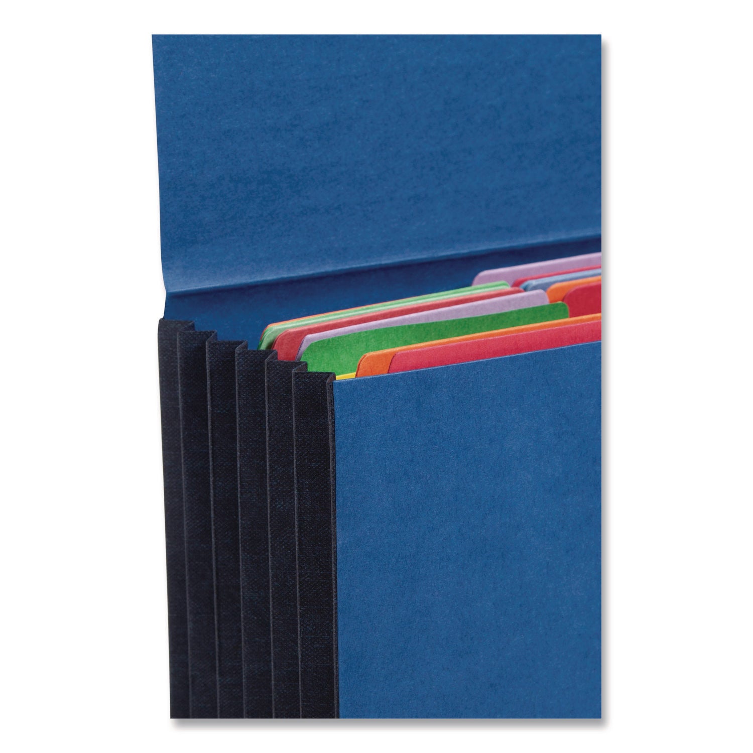 Smead Letter Recycled File Wallet - 8 1/2" x 11" - 5 1/4" Expansion - Navy - Elastic Closure, Reinforced Gusset - 10% Recycled - 1 Each