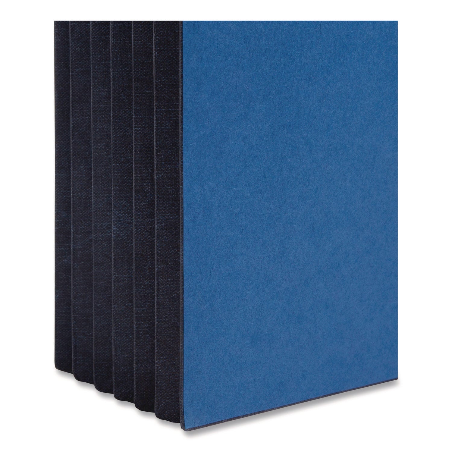 Smead Letter Recycled File Wallet - 8 1/2" x 11" - 5 1/4" Expansion - Navy - Elastic Closure, Reinforced Gusset - 10% Recycled - 1 Each