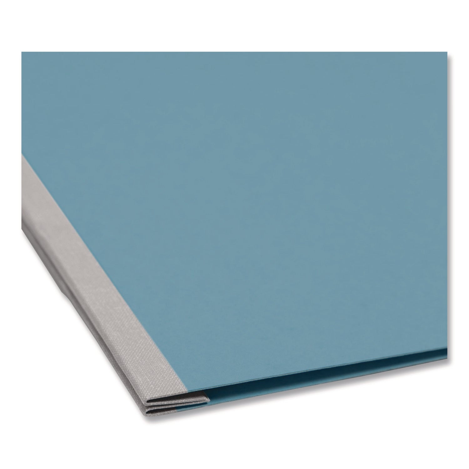 Smead Letter Recycled Fastener Folder - 8 1/2" x 11" - 3" Expansion - 1 Fastener(s) - 25 pt. - Pressboard - Blue - 100% Paper Recycled - 1 Each