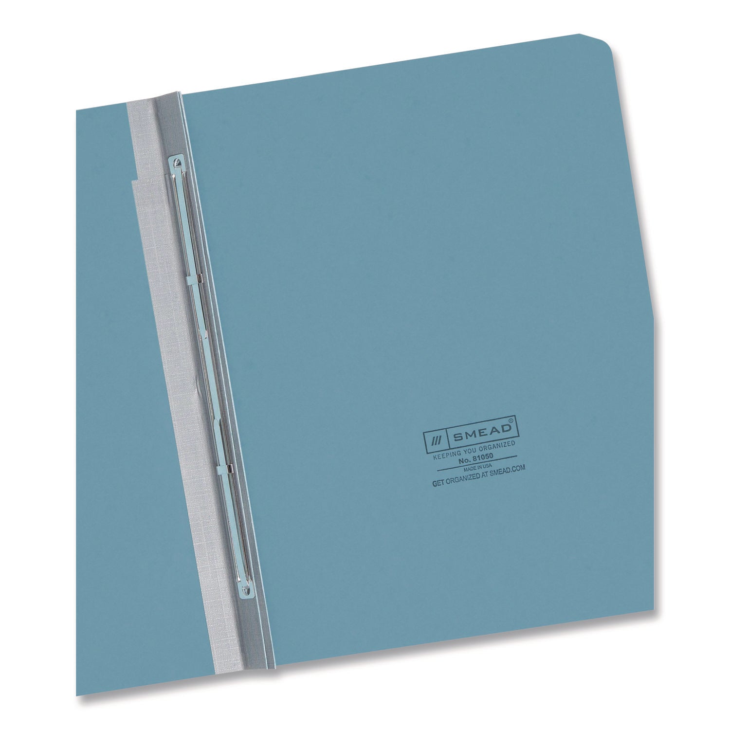 Smead Letter Recycled Fastener Folder - 8 1/2" x 11" - 3" Expansion - 1 Fastener(s) - 25 pt. - Pressboard - Blue - 100% Paper Recycled - 1 Each