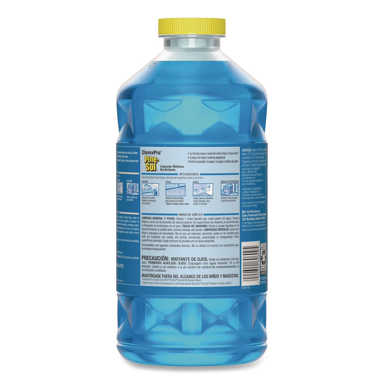CloroxPro Multi-Surface Cleaner Concentrated, Sparkling Wave Scent, 80 oz Bottle, 3/Carton