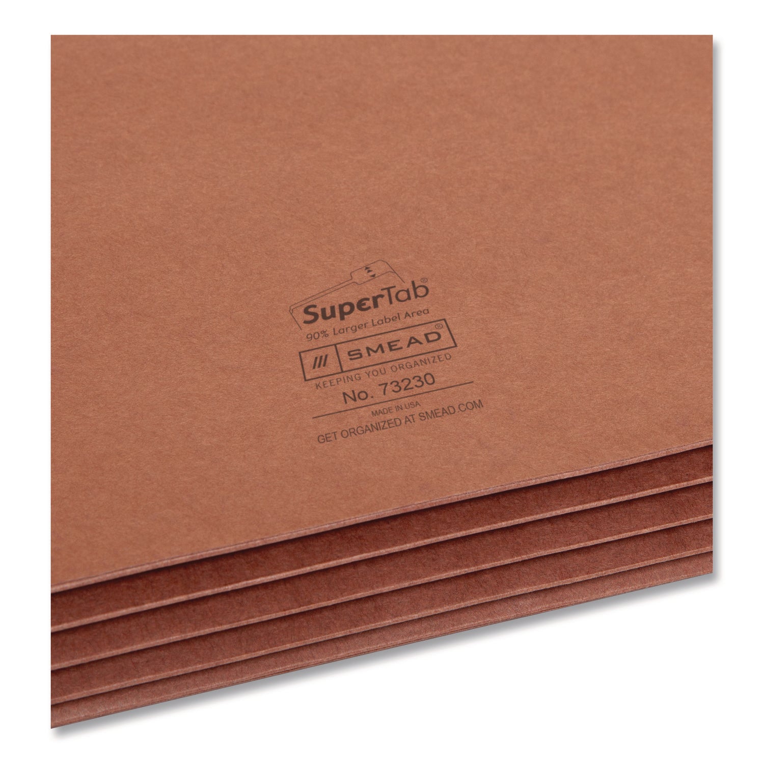 Smead SuperTab Straight Tab Cut Letter Recycled File Pocket - 8 1/2" x 11" - 3 1/2" Expansion - Redrope - Tear Resistant, Reinforced Gusset - 30% Recycled - 25 / Box