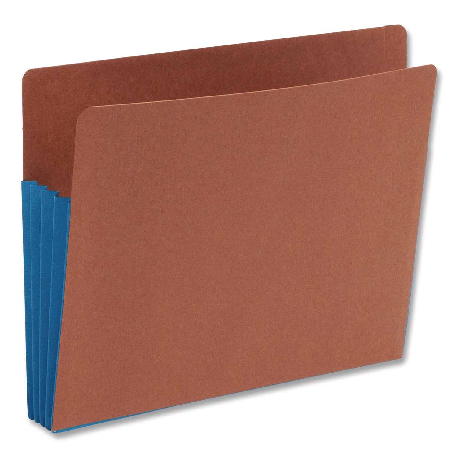 Smead Straight Tab Cut Letter Recycled File Pocket - 8 1/2" x 11" - 3 1/2" Expansion - 1 Pocket(s) - Top Tab Location - 12.5 pt. - 2 Plys - Blue - 30% Recycled - 10 / Box