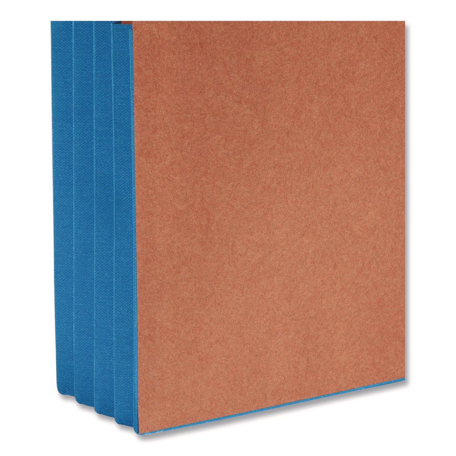 Smead Straight Tab Cut Letter Recycled File Pocket - 8 1/2" x 11" - 3 1/2" Expansion - 1 Pocket(s) - Top Tab Location - 12.5 pt. - 2 Plys - Blue - 30% Recycled - 10 / Box
