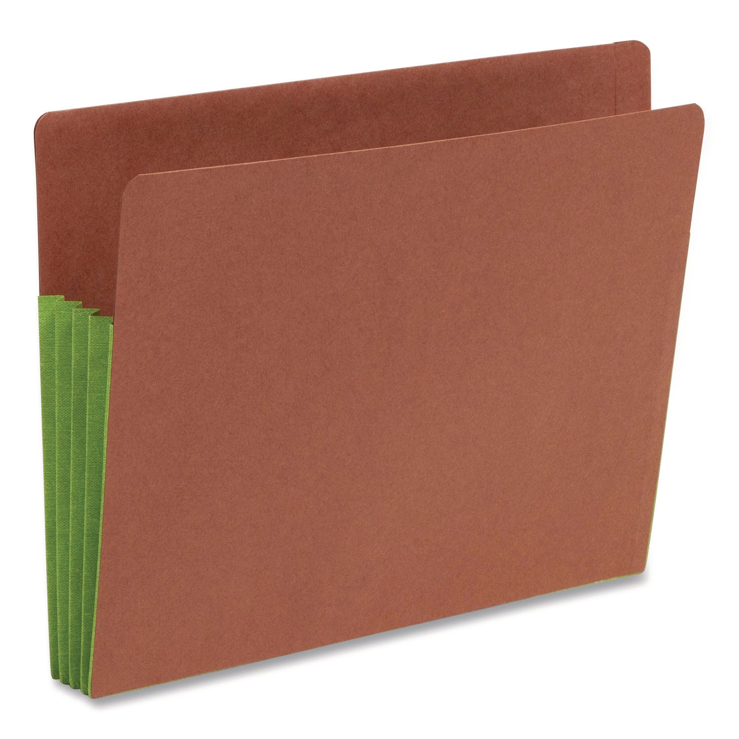Smead TUFF Pocket Straight Tab Cut Letter Recycled File Pocket - 8 1/2" x 11" - 3 1/2" Expansion - 1 Pocket(s) - Top Tab Location - 2 Plys - Redrope - Green - Tear Resistant - 30% Recycled - 10 / Box