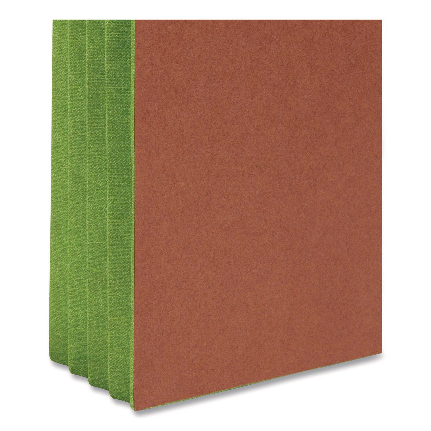Smead TUFF Pocket Straight Tab Cut Letter Recycled File Pocket - 8 1/2" x 11" - 3 1/2" Expansion - 1 Pocket(s) - Top Tab Location - 2 Plys - Redrope - Green - Tear Resistant - 30% Recycled - 10 / Box