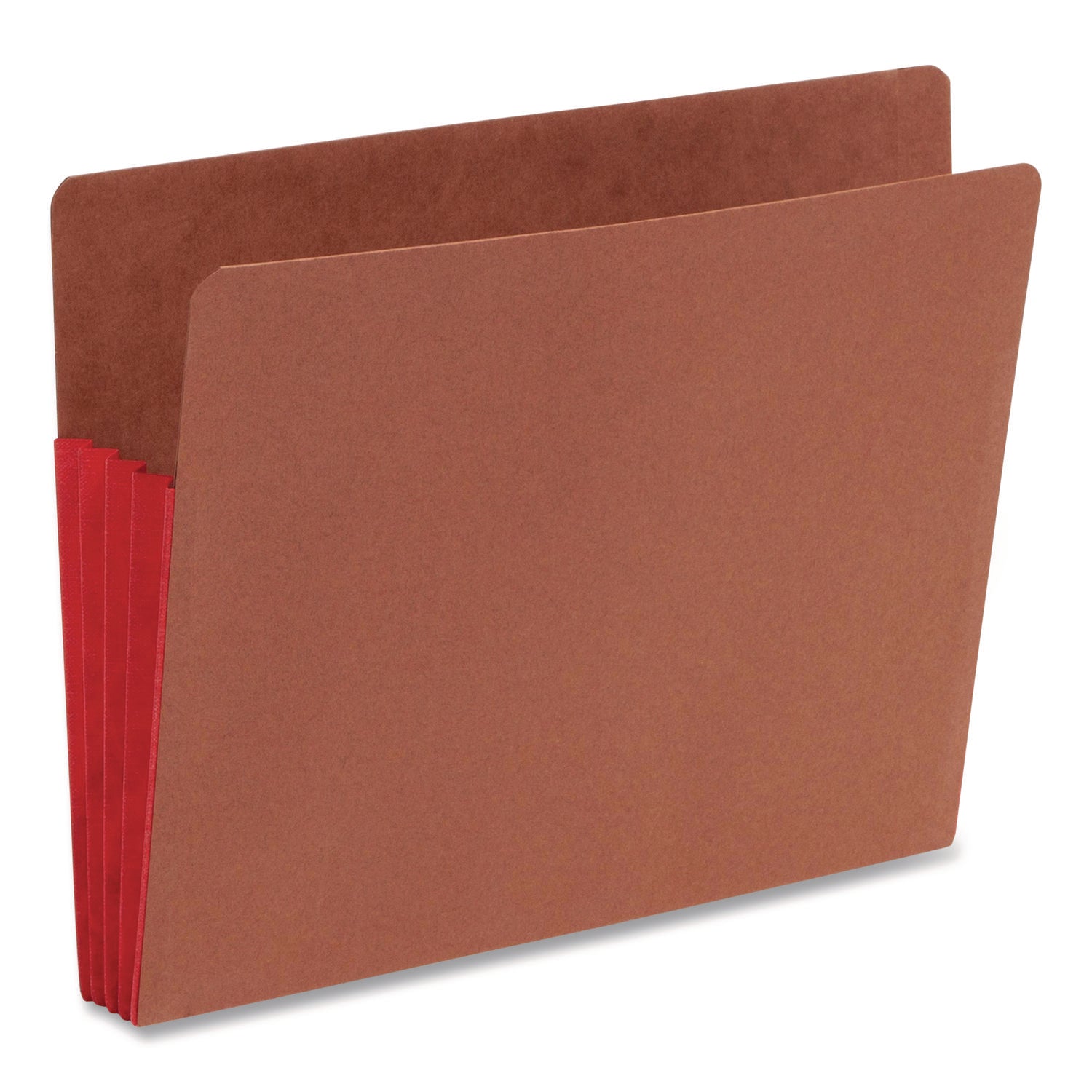 Smead TUFF Pocket Straight Tab Cut Letter Recycled File Pocket - 8 1/2" x 11" - 3 1/2" Expansion - 1 Pocket(s) - Top Tab Location - 12.5 pt. - 2 Plys - Redrope - Red - Tear Resistant - 30% Recycled - 10 / Box