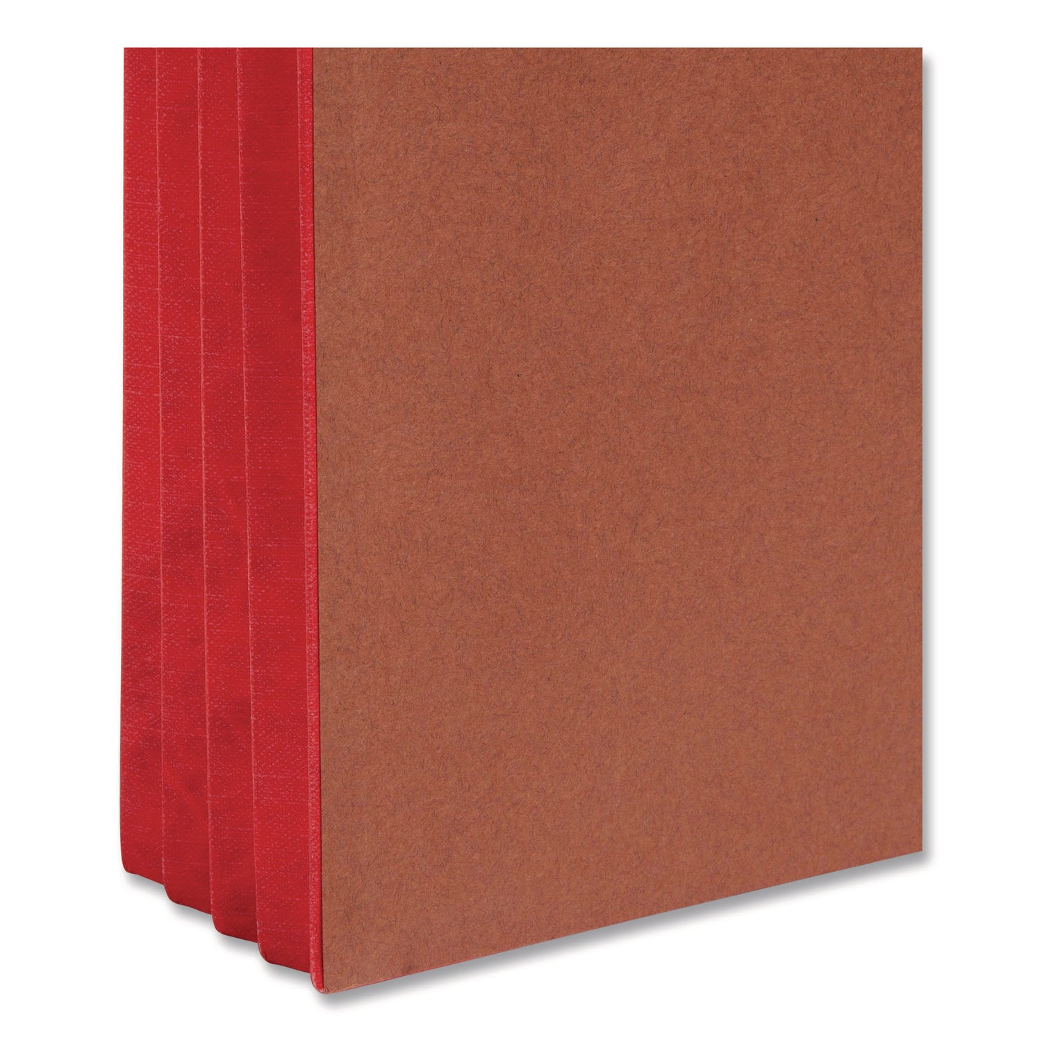 Smead TUFF Pocket Straight Tab Cut Letter Recycled File Pocket - 8 1/2" x 11" - 3 1/2" Expansion - 1 Pocket(s) - Top Tab Location - 12.5 pt. - 2 Plys - Redrope - Red - Tear Resistant - 30% Recycled - 10 / Box